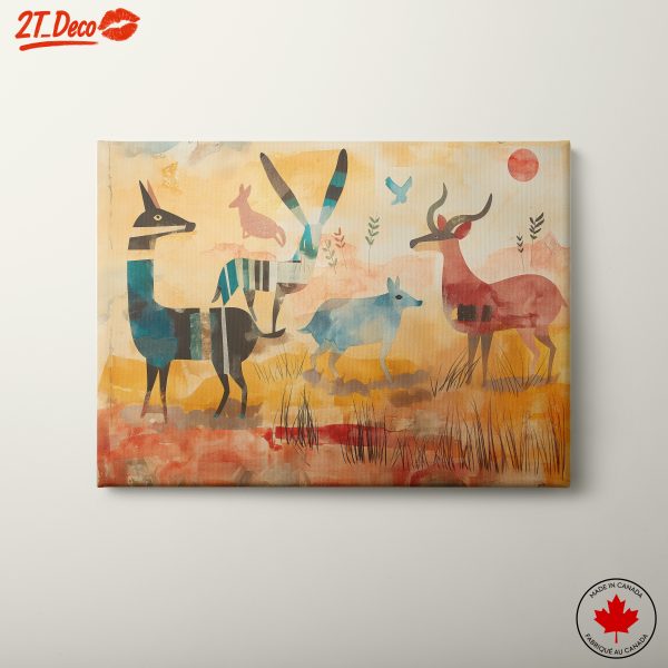 Stylized Animal Designs in Vibrant Colors