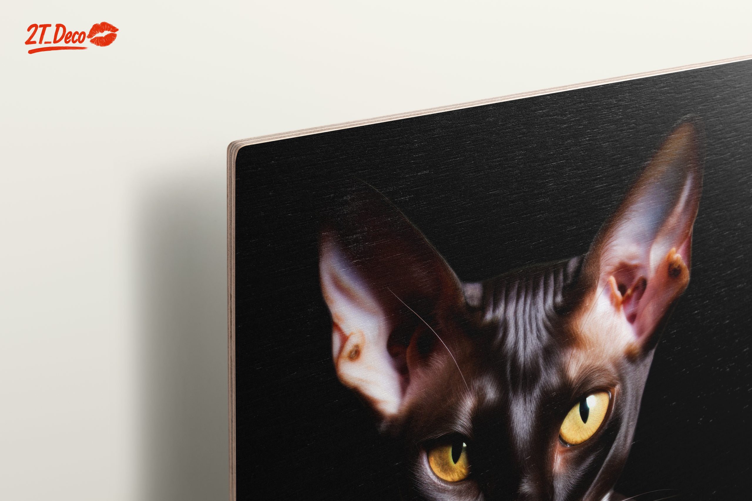Sleek Black Cat Artwork with Striking Eyes - Image 15