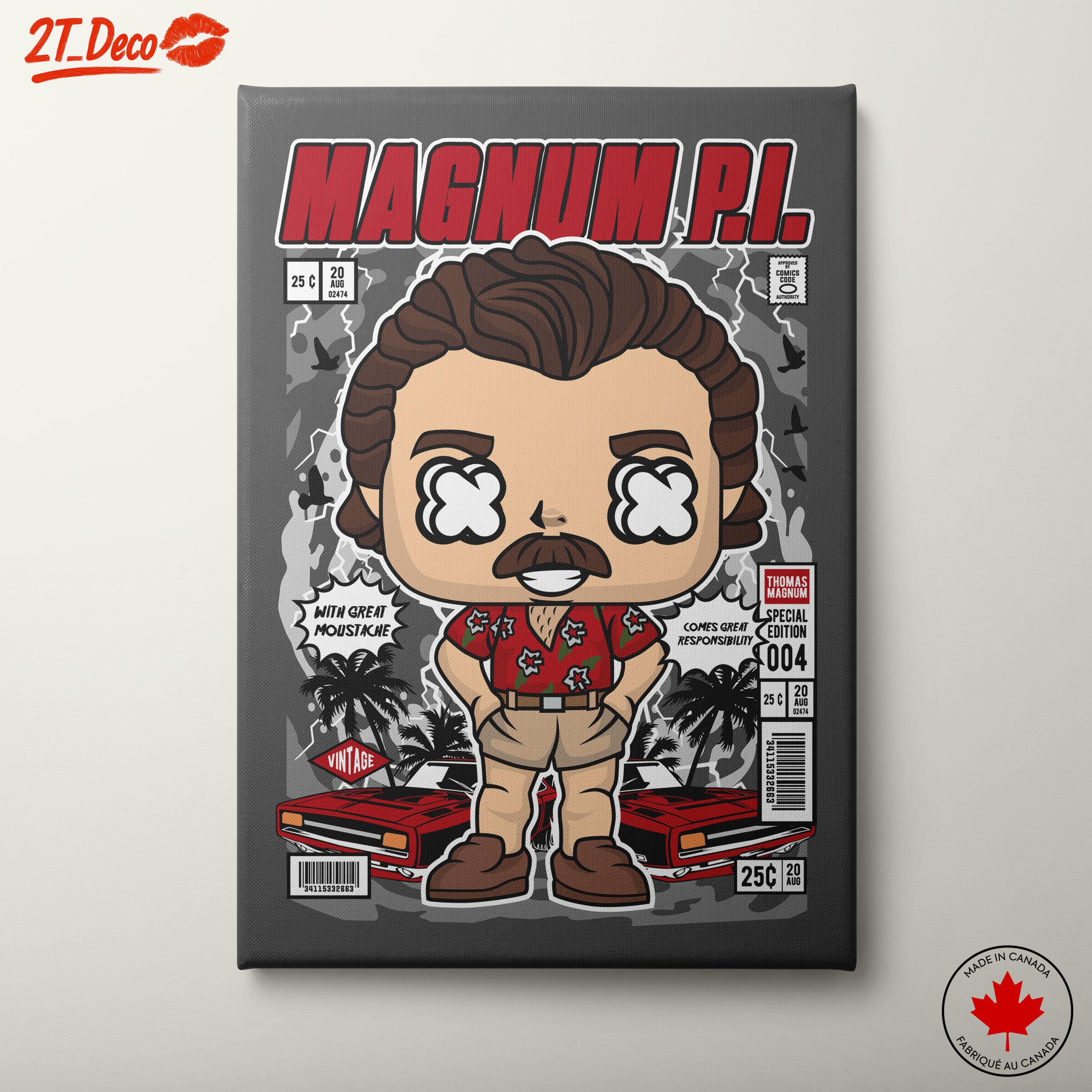 Vintage Magnum P.I. Character Art
