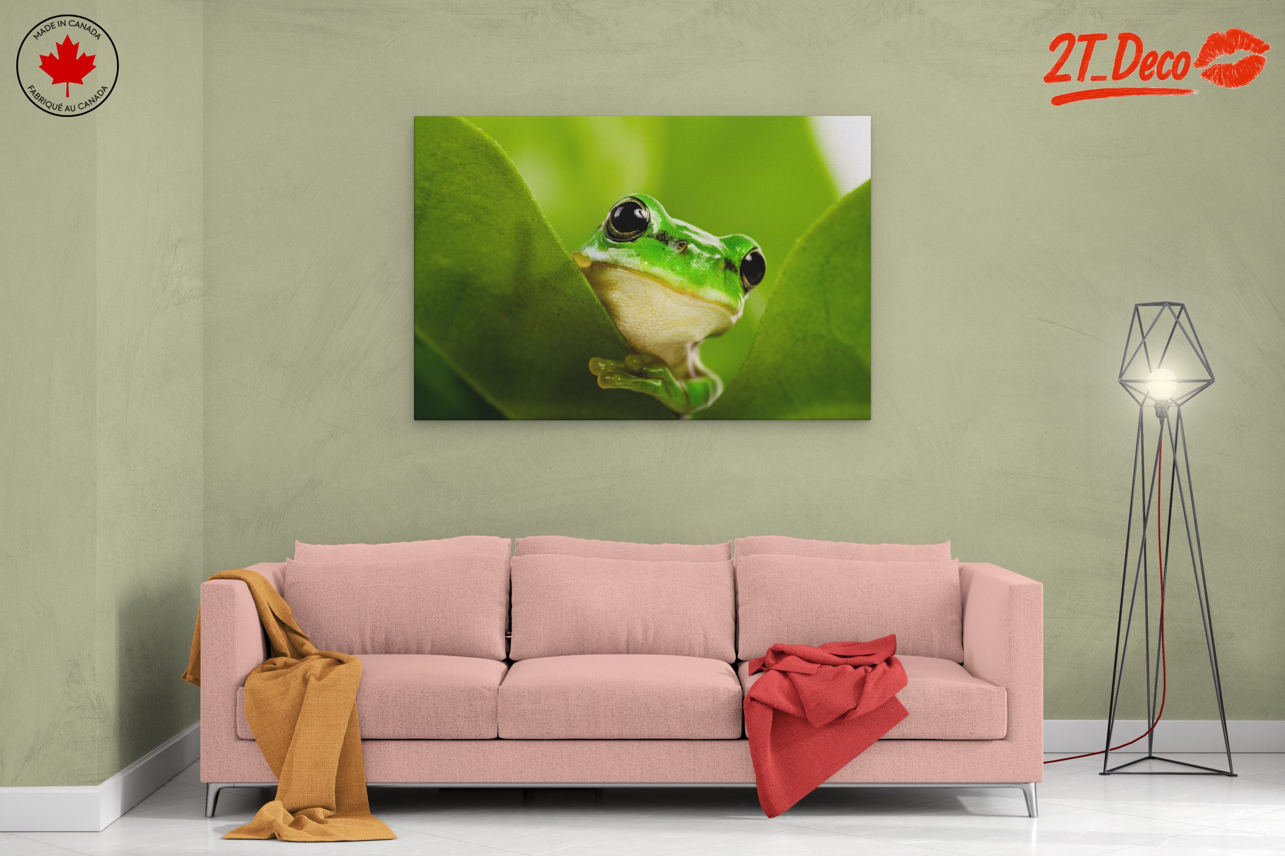 Close-Up Of A Green Frog Among Leaves - Image 2