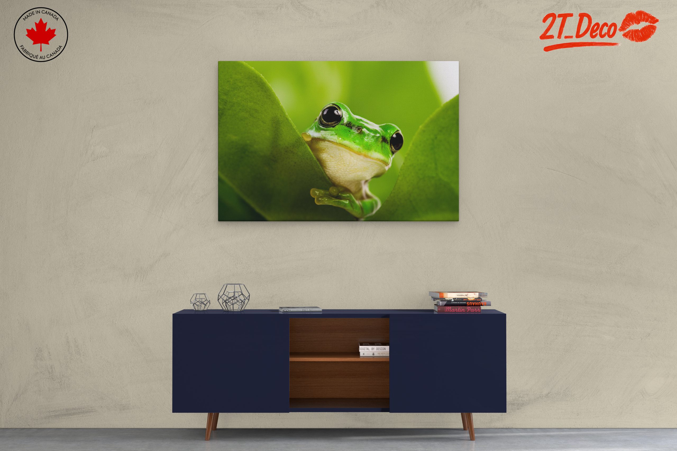 Close-Up Of A Green Frog Among Leaves - Image 3
