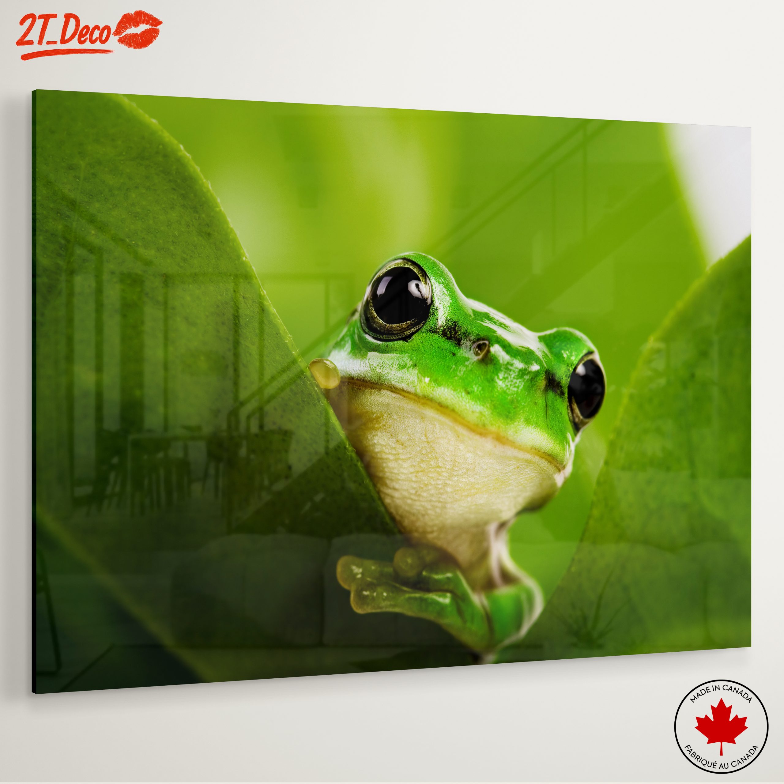 Close-Up Of A Green Frog Among Leaves - Image 6