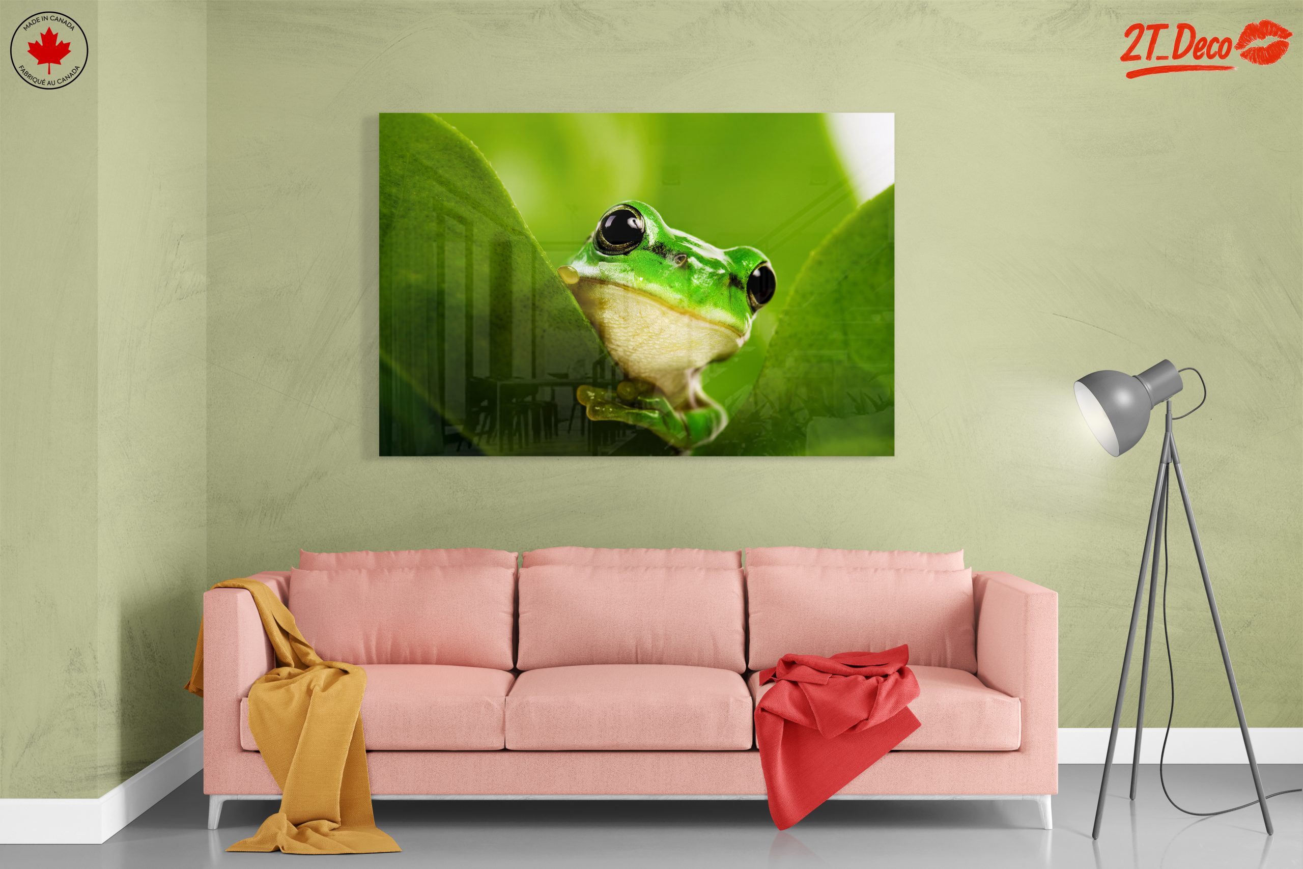 Close-Up Of A Green Frog Among Leaves - Image 7