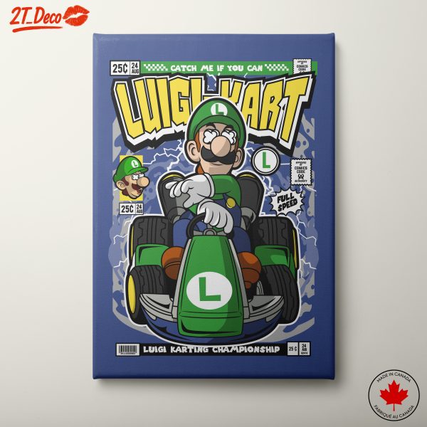 Luigi Kart Championship Art Featuring Luigi