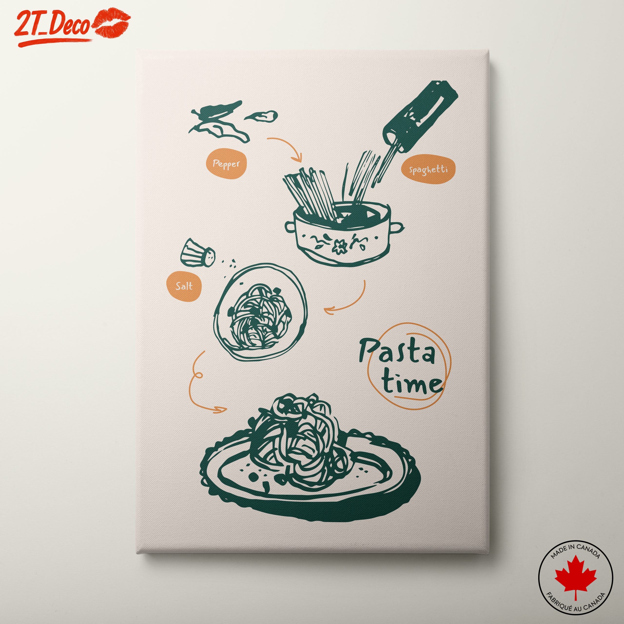 Abstract Pasta Preparation Art
