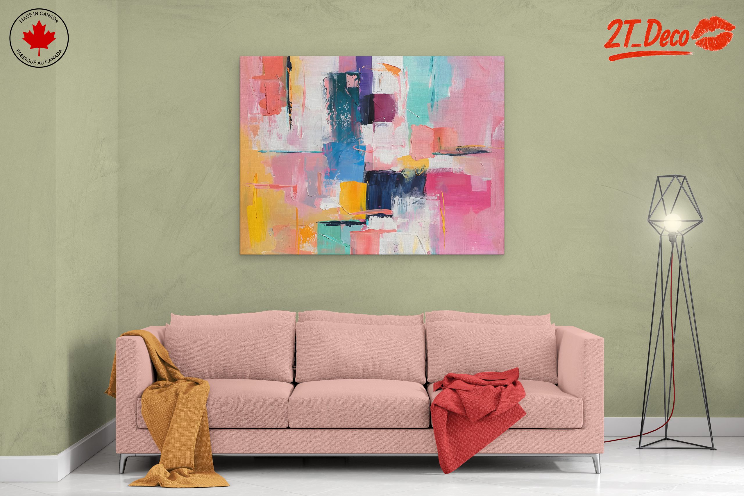 Vibrant Abstract Art with Bold Colors - Image 2