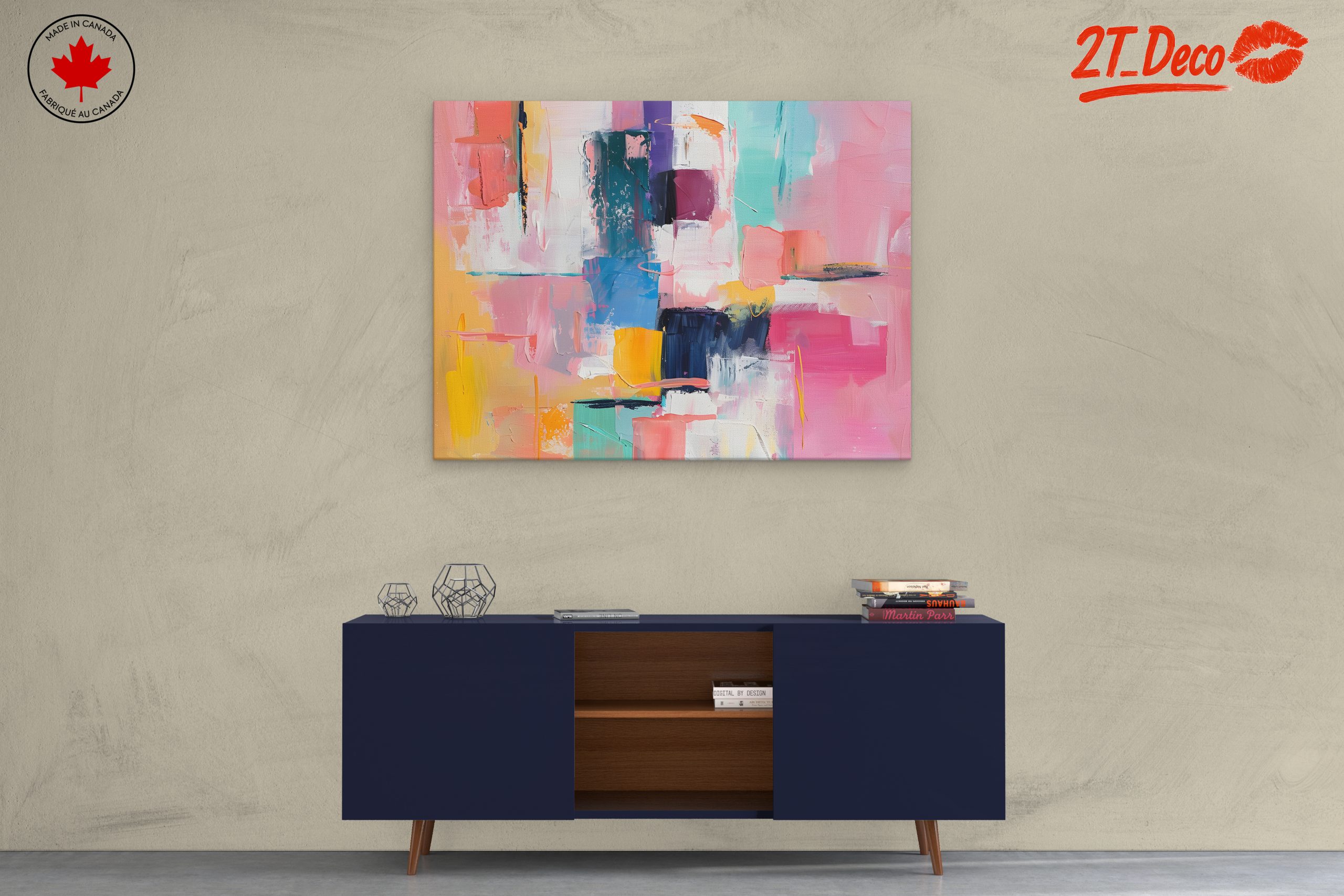 Vibrant Abstract Art with Bold Colors - Image 3