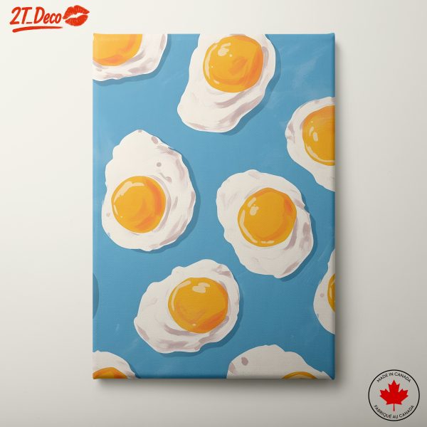 Fried Eggs Food Pattern Art