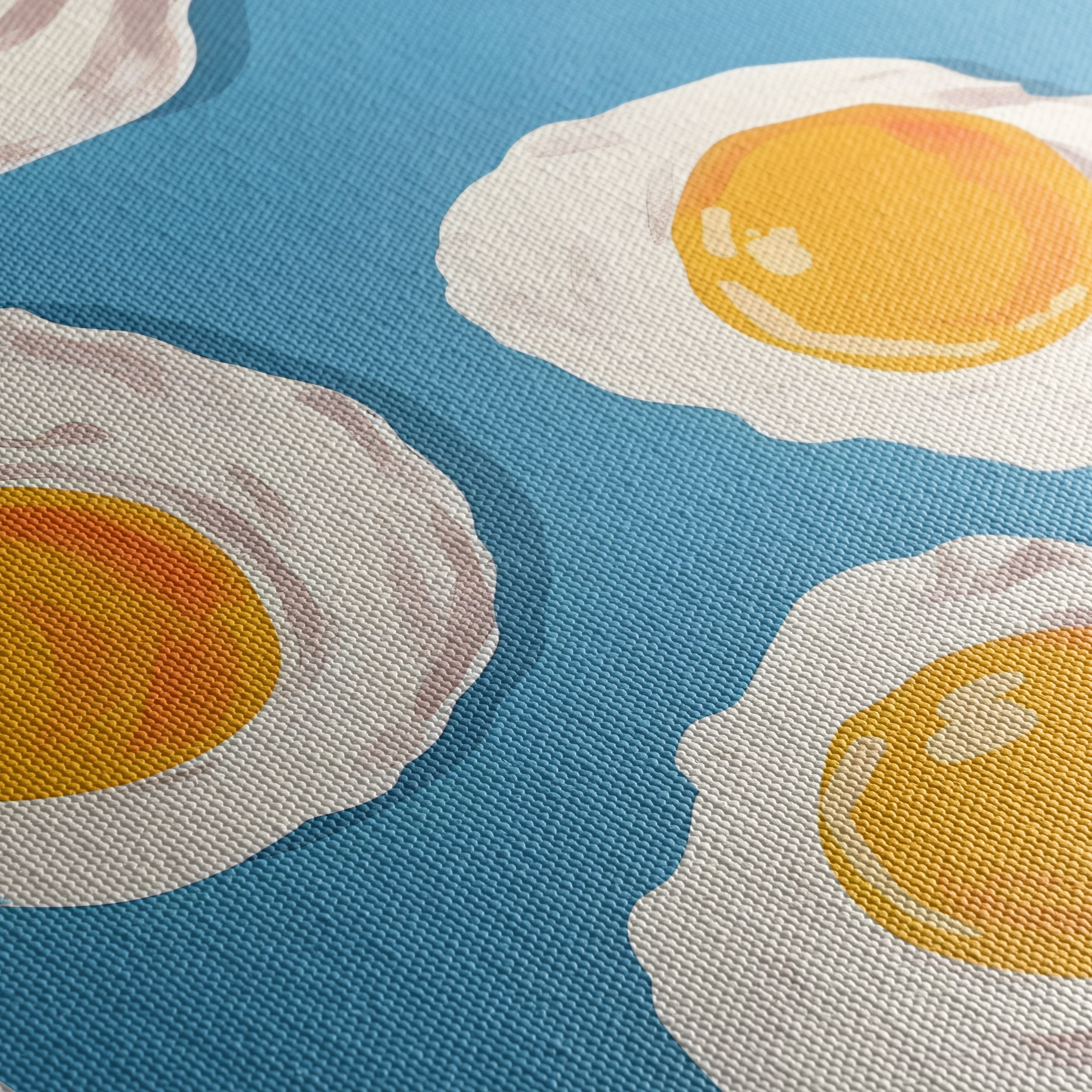 Fried Eggs Food Pattern Art - Image 5