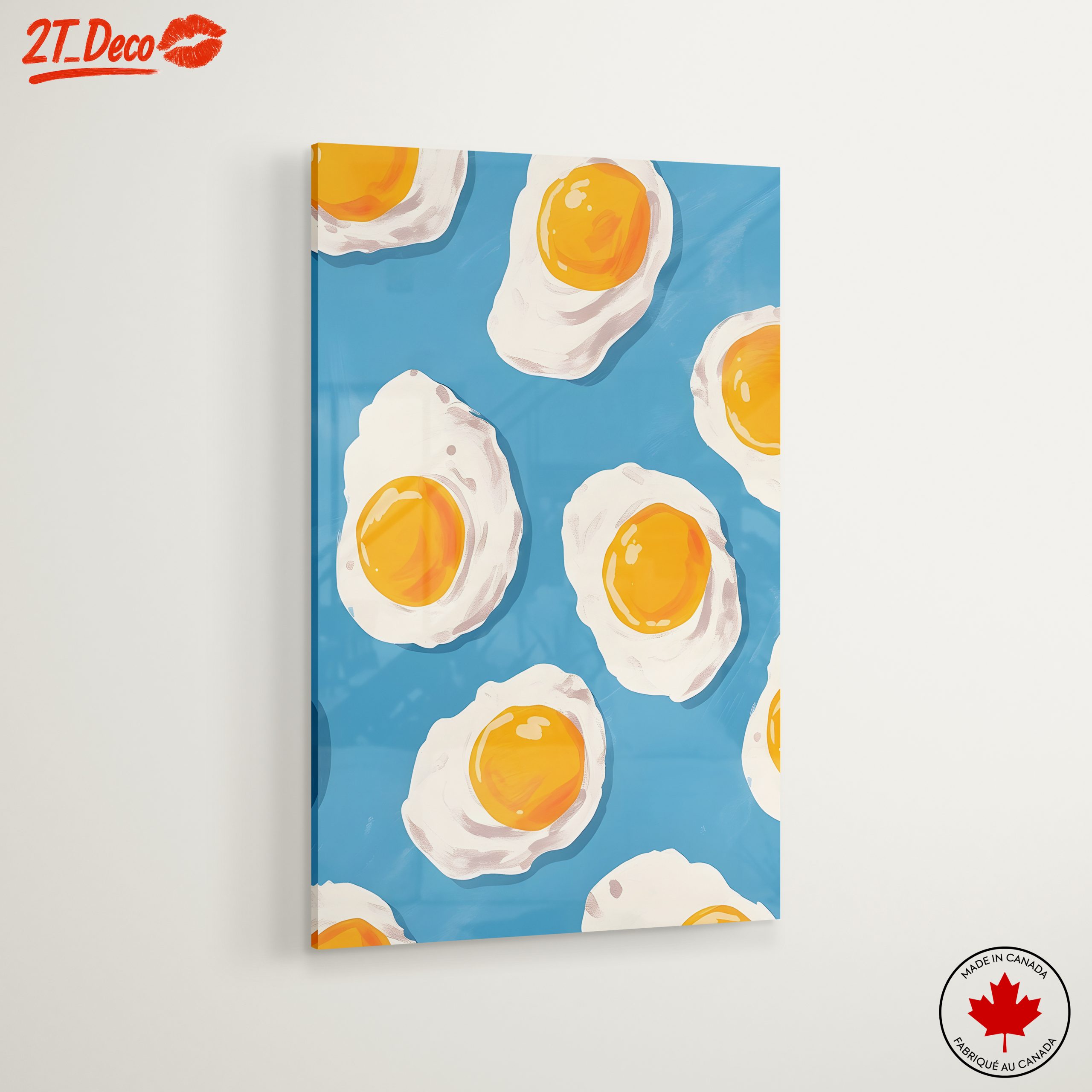 Fried Eggs Food Pattern Art - Image 6