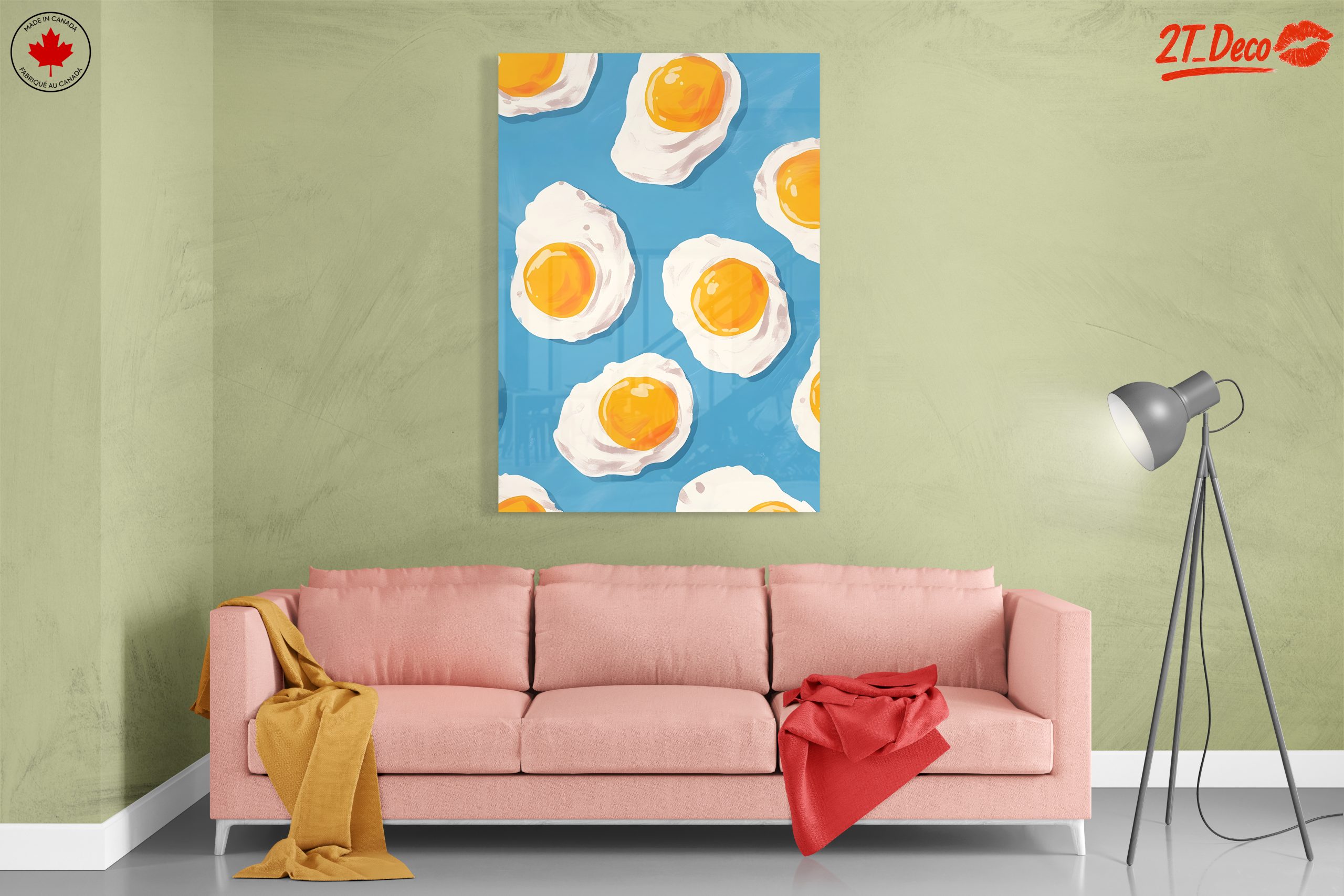 Fried Eggs Food Pattern Art - Image 7