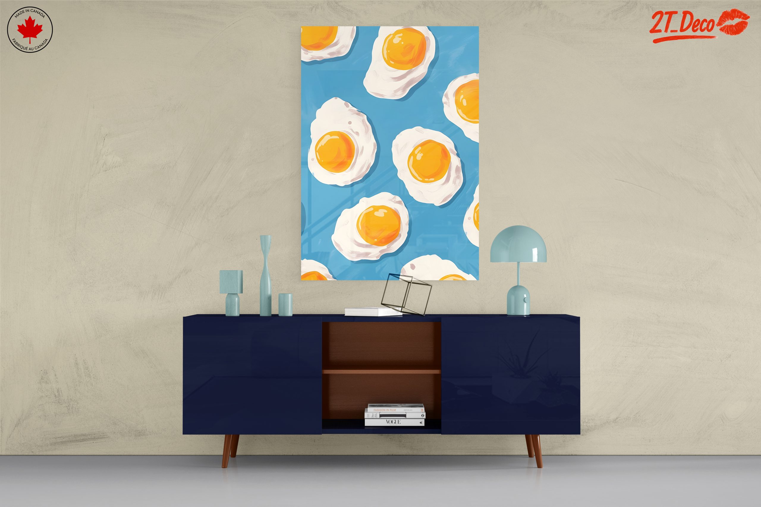 Fried Eggs Food Pattern Art - Image 8