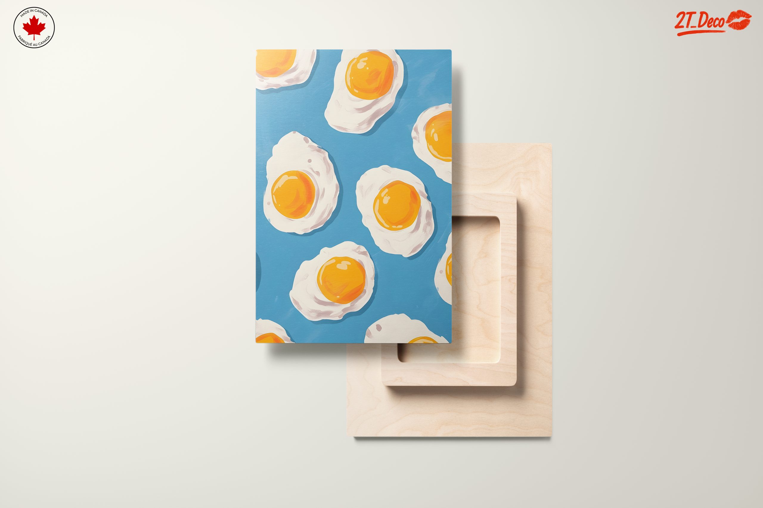 Fried Eggs Food Pattern Art - Image 11
