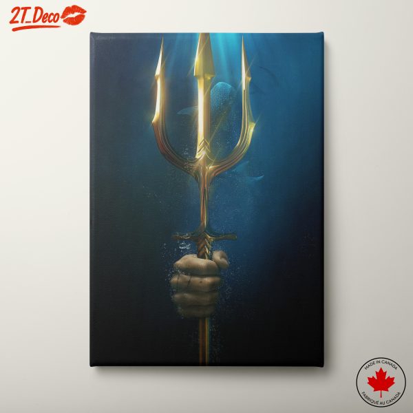 Aquaman's Golden Trident Underwater