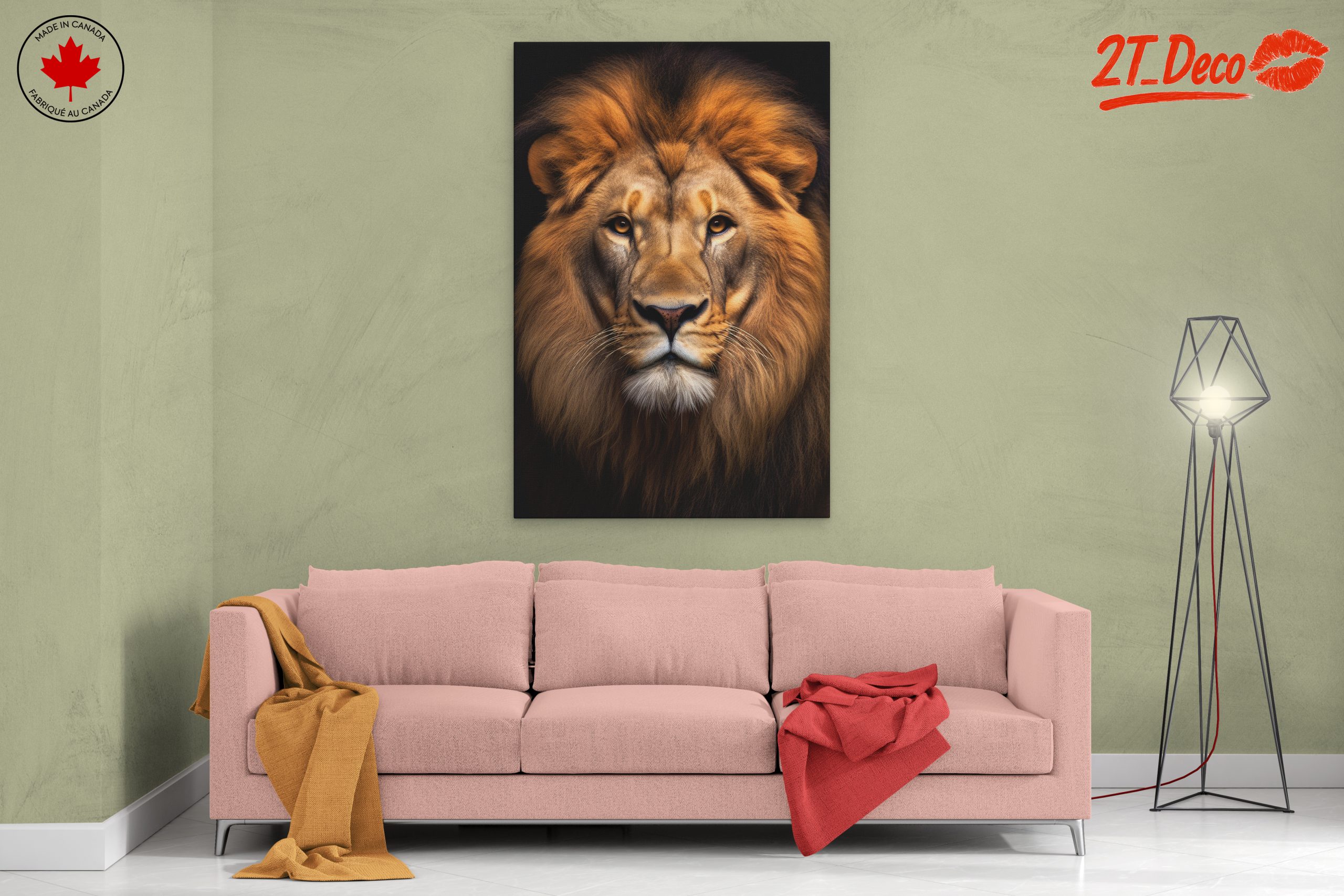 Majestic Lion Portrait Wall Art 5 - Image 2