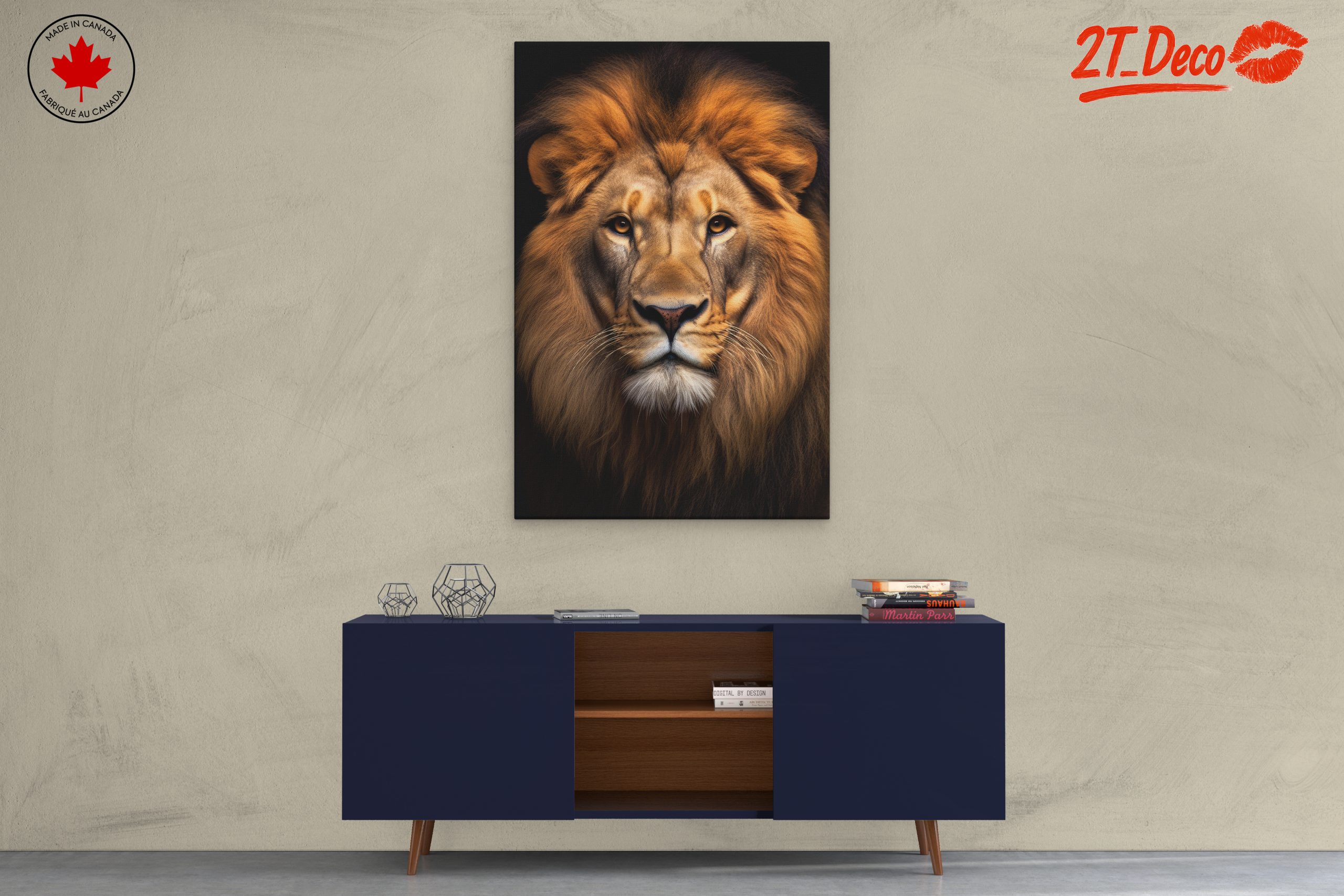 Majestic Lion Portrait Wall Art 5 - Image 3