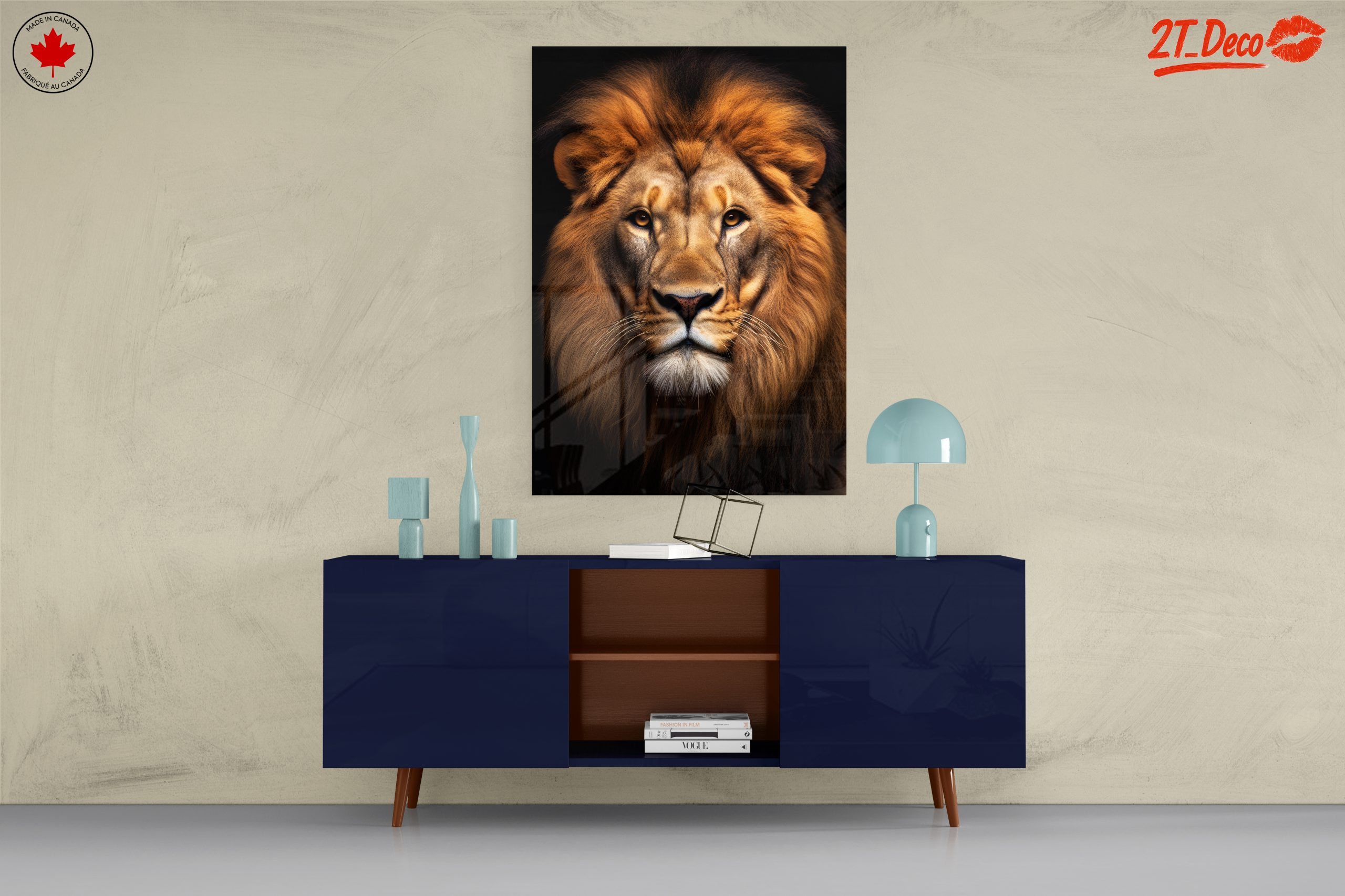 Majestic Lion Portrait Wall Art 5 - Image 8