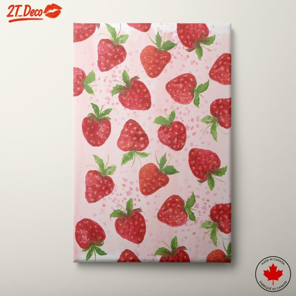 Vibrant Strawberry Abstract Art