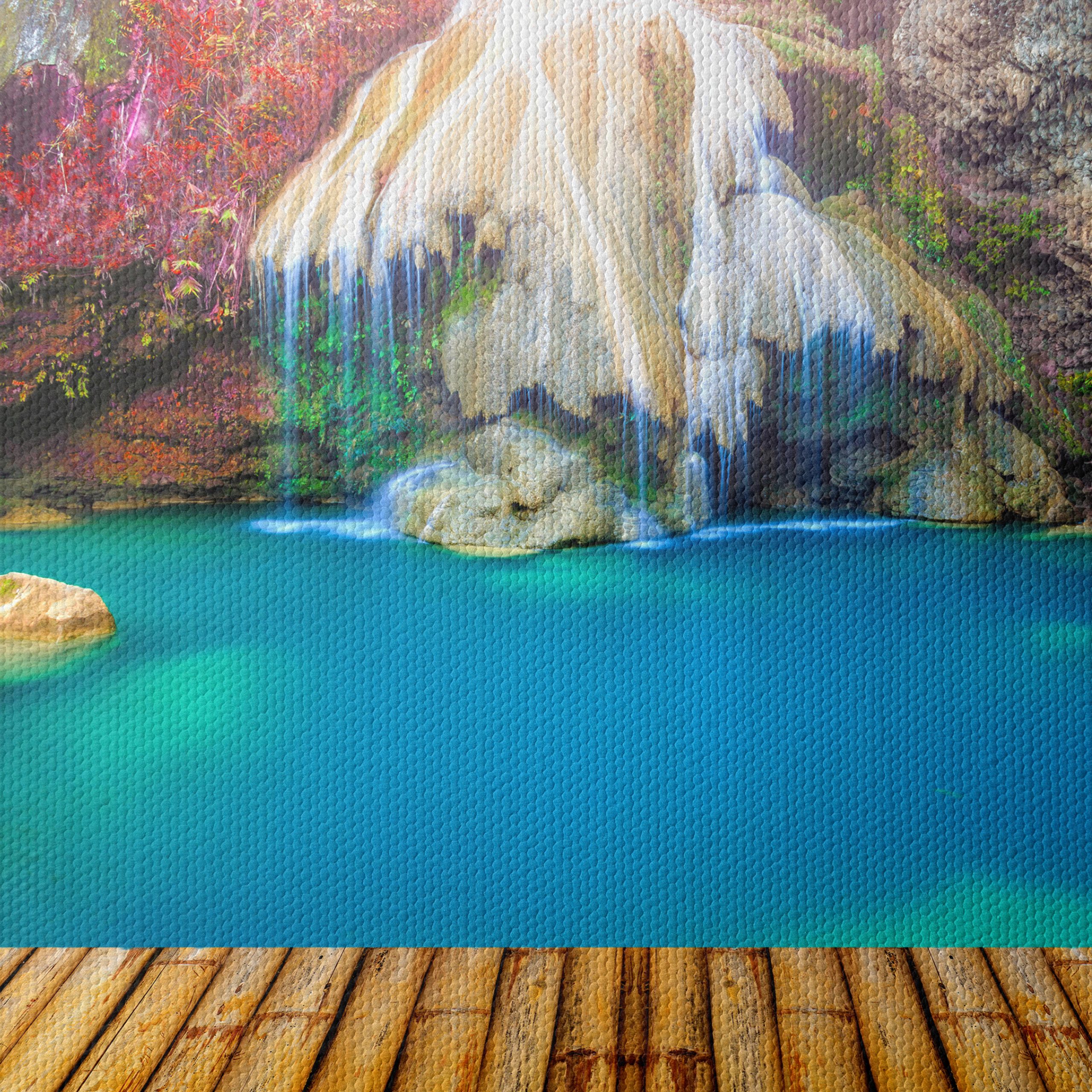 Serene Waterfall in a Colorful Forest - Image 4