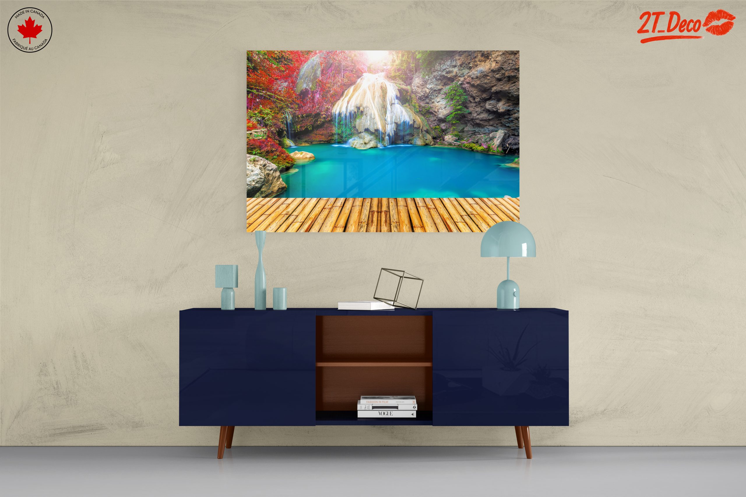 Serene Waterfall in a Colorful Forest - Image 8