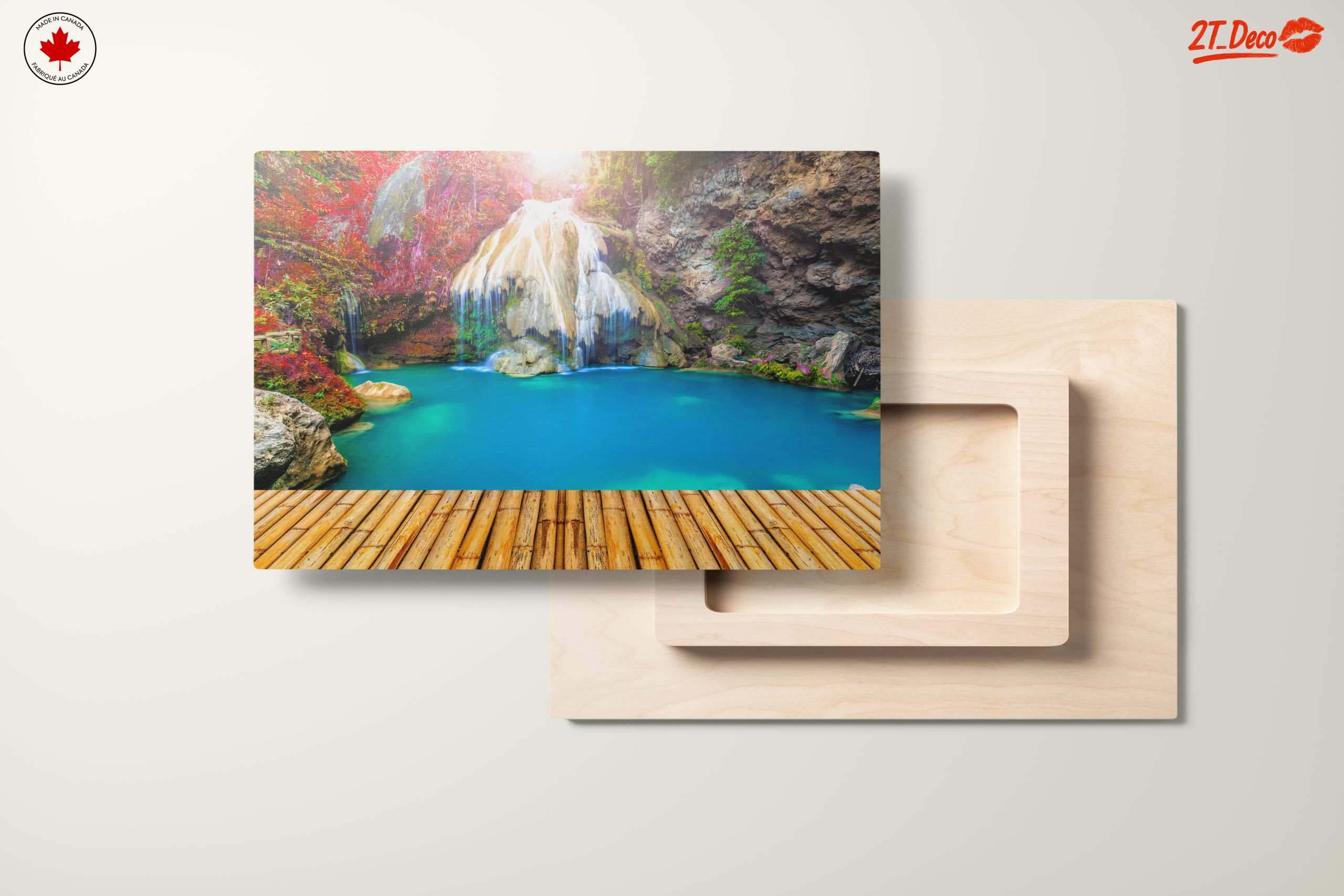 Serene Waterfall in a Colorful Forest - Image 11