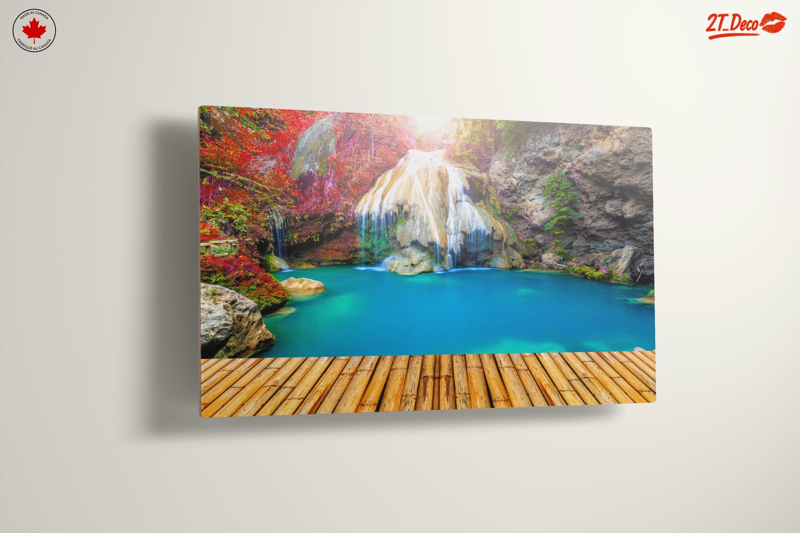 Serene Waterfall in a Colorful Forest - Image 13