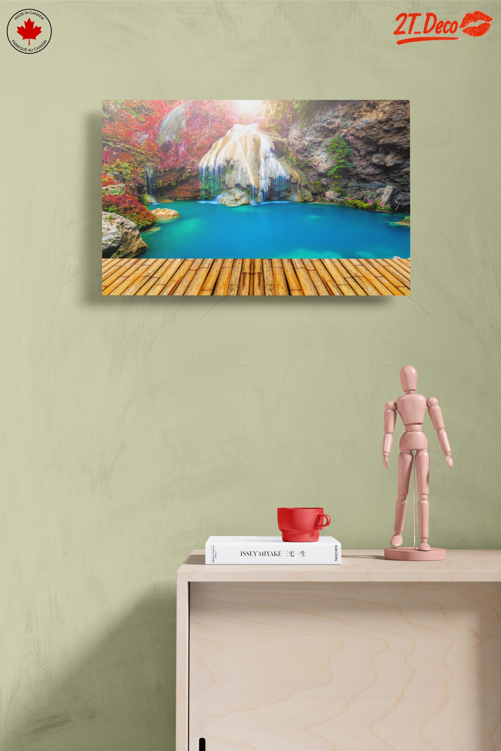 Serene Waterfall in a Colorful Forest - Image 14