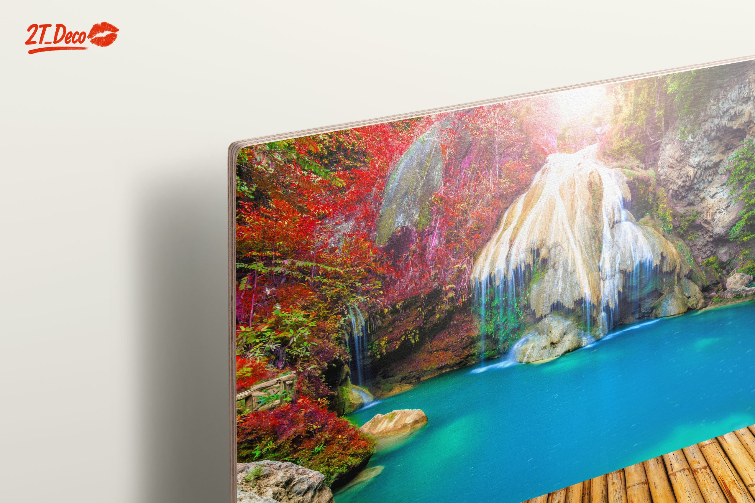 Serene Waterfall in a Colorful Forest - Image 15