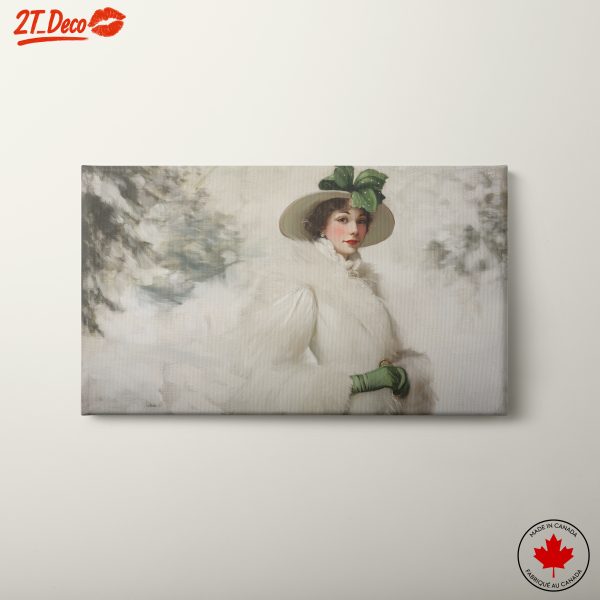 Vintage Elegant Woman Portrait Art