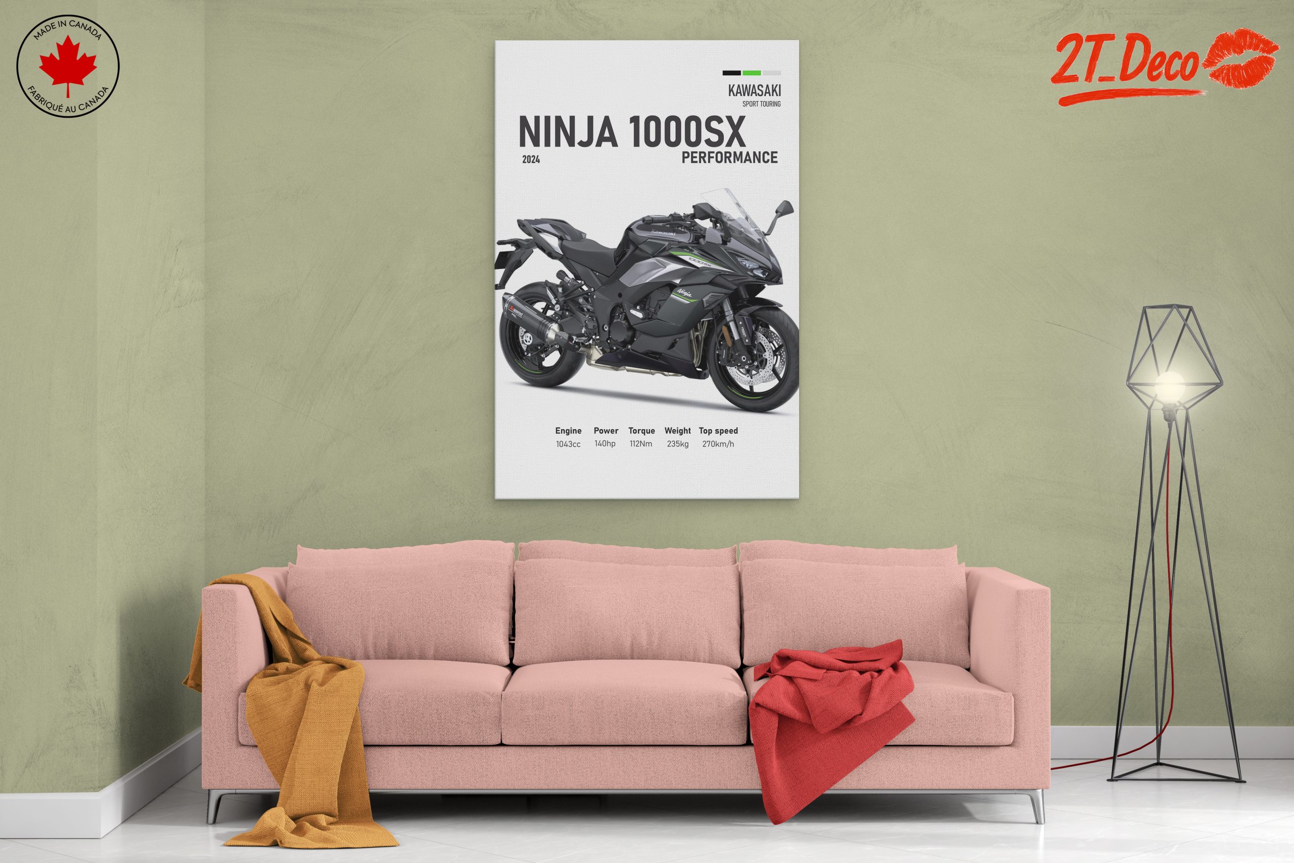 Kawasaki Ninja 1000SX 2024 Motorcycle Art - Image 2