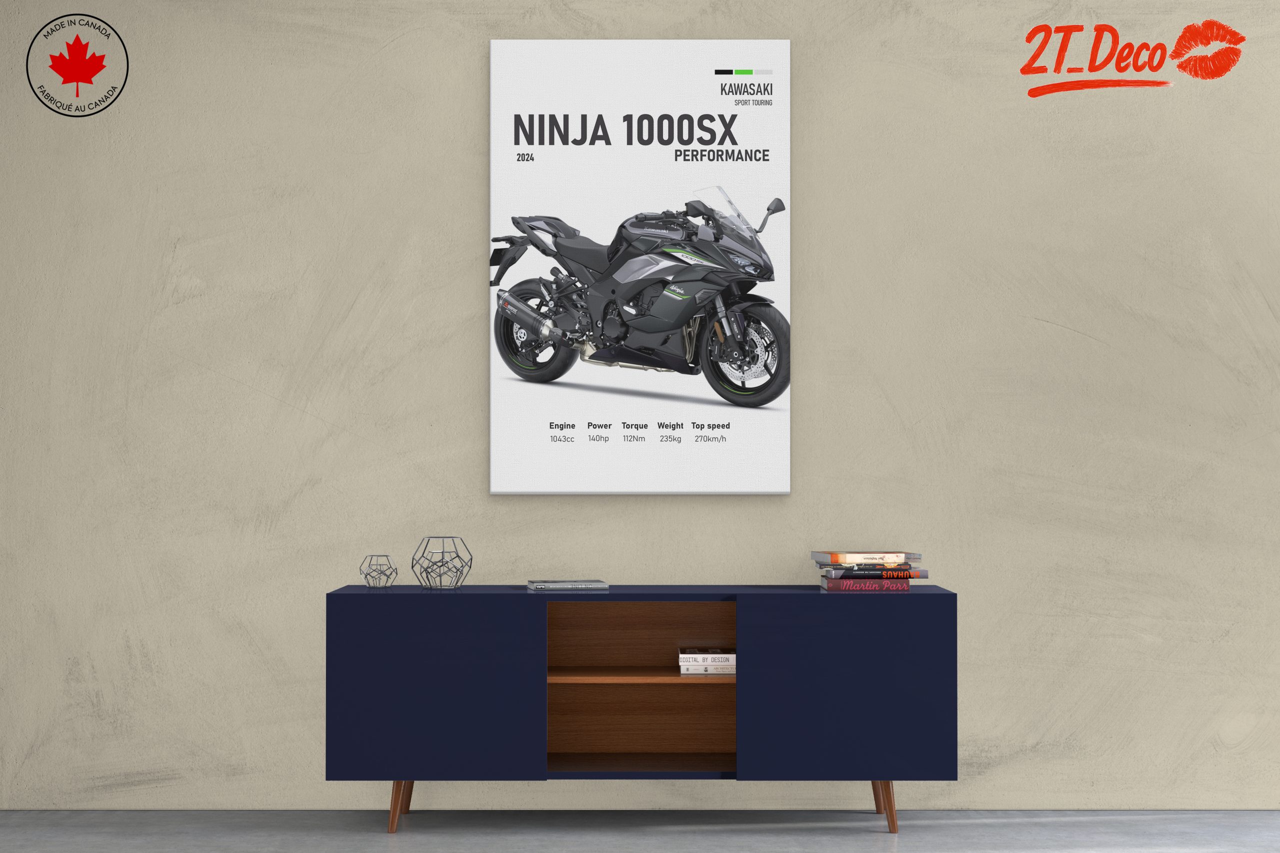 Kawasaki Ninja 1000SX 2024 Motorcycle Art - Image 3