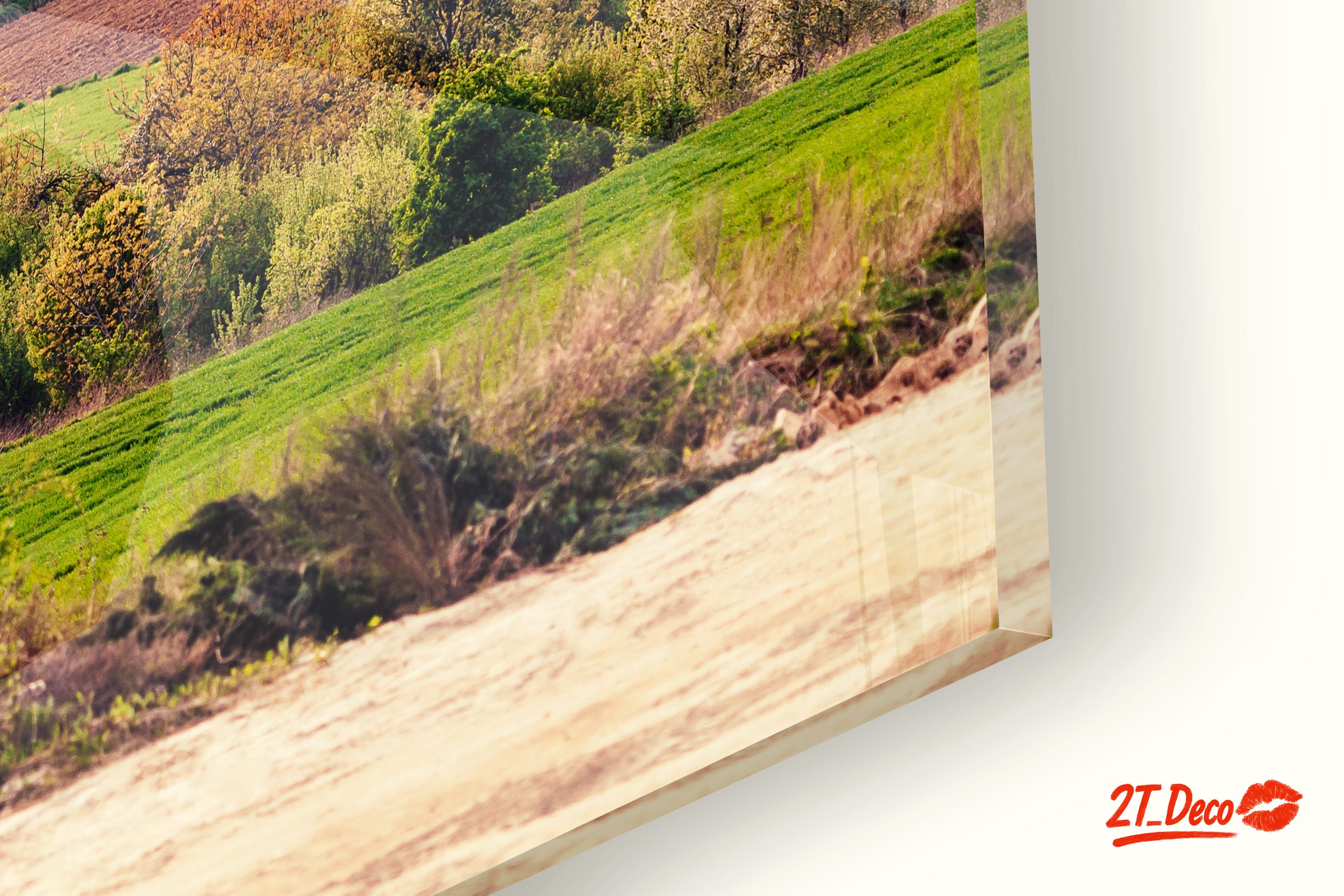 Serene Green Fields Landscape Art - Image 9