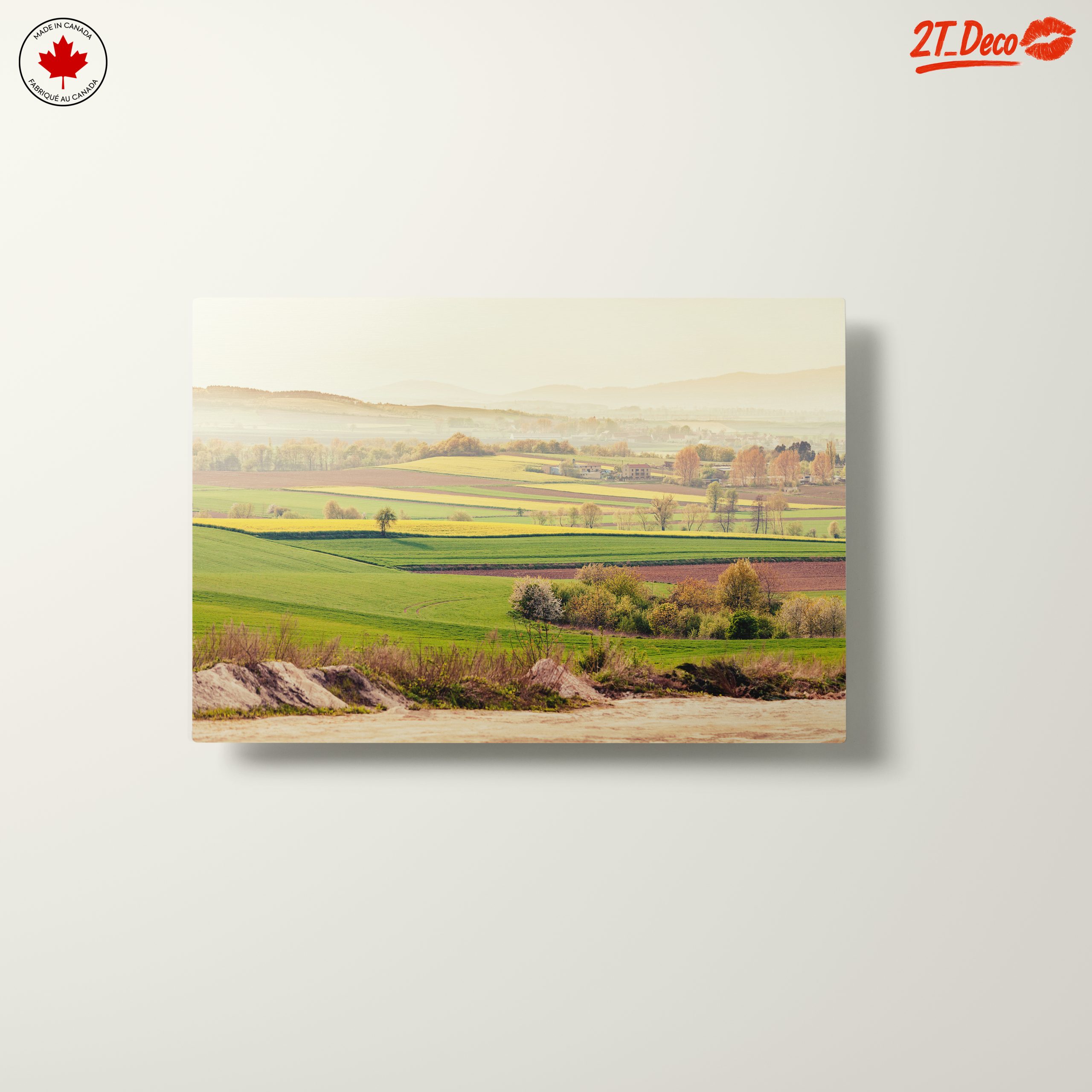 Serene Green Fields Landscape Art - Image 10