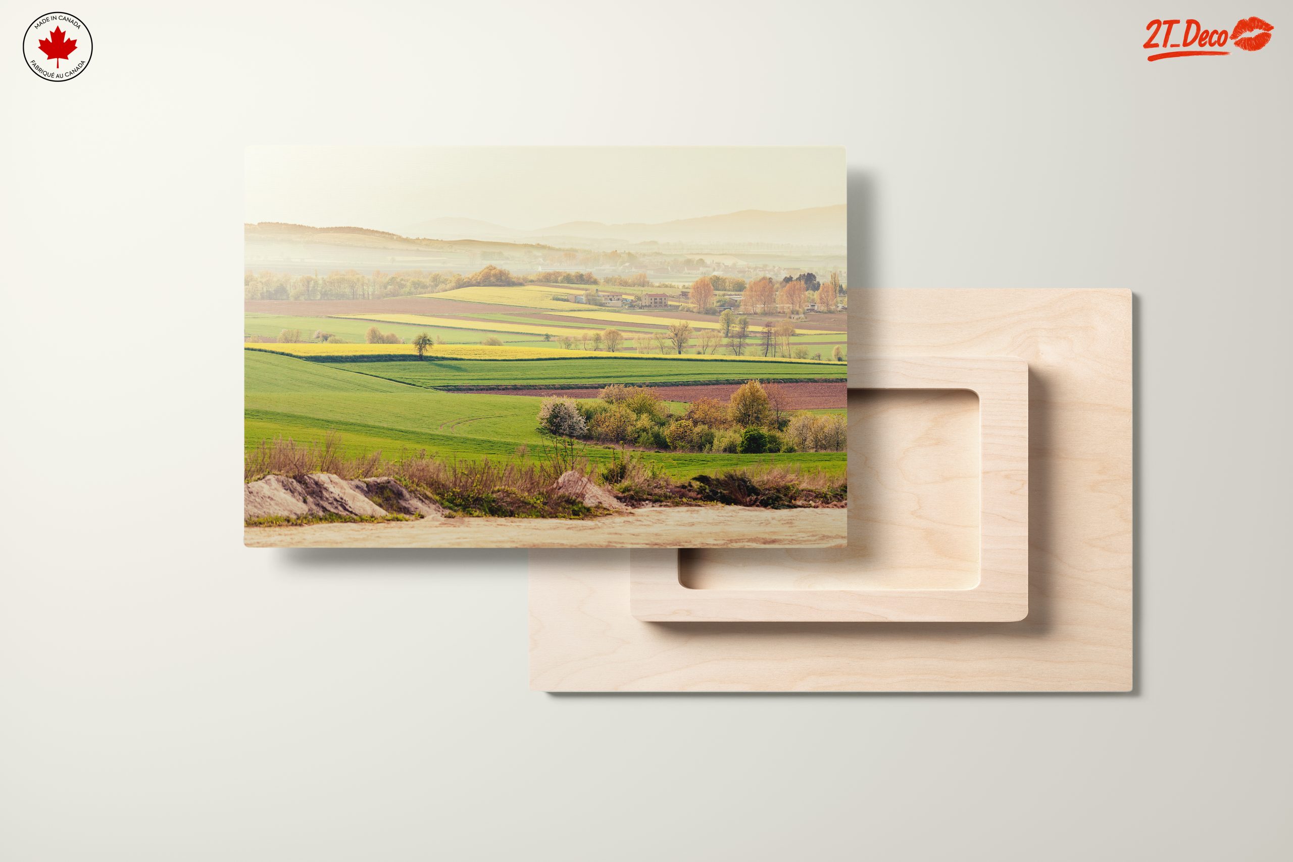 Serene Green Fields Landscape Art - Image 11