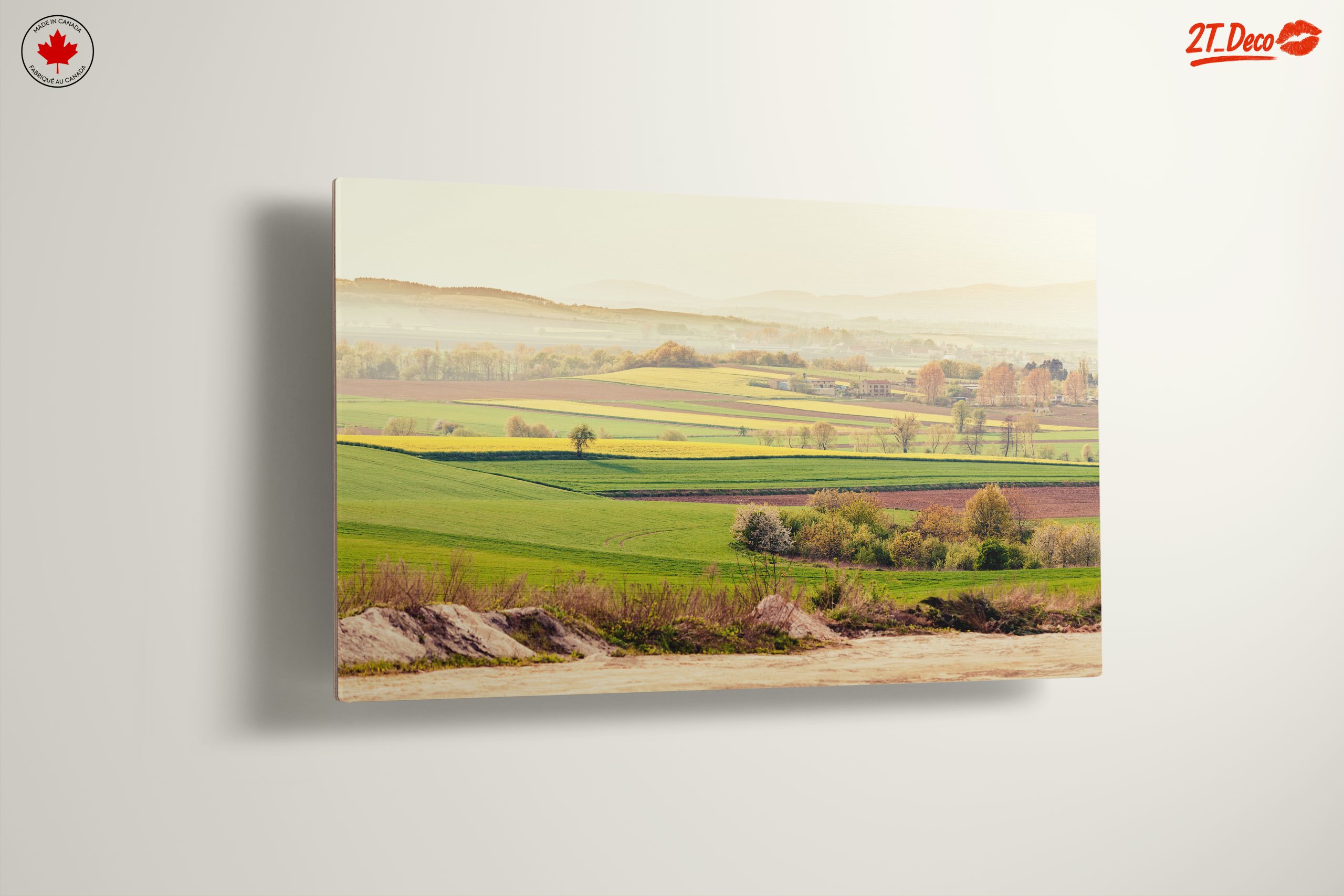 Serene Green Fields Landscape Art - Image 13