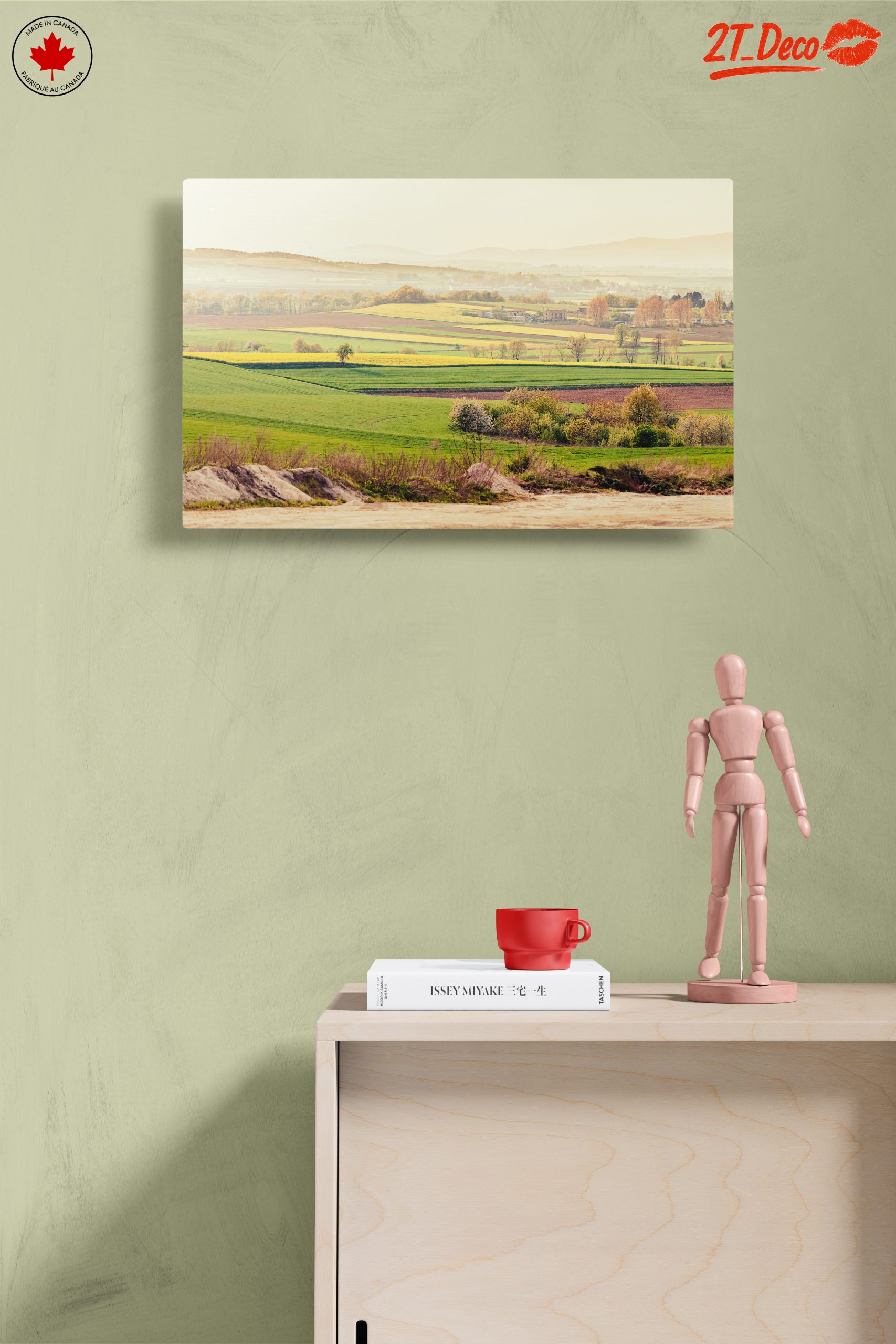 Serene Green Fields Landscape Art - Image 14