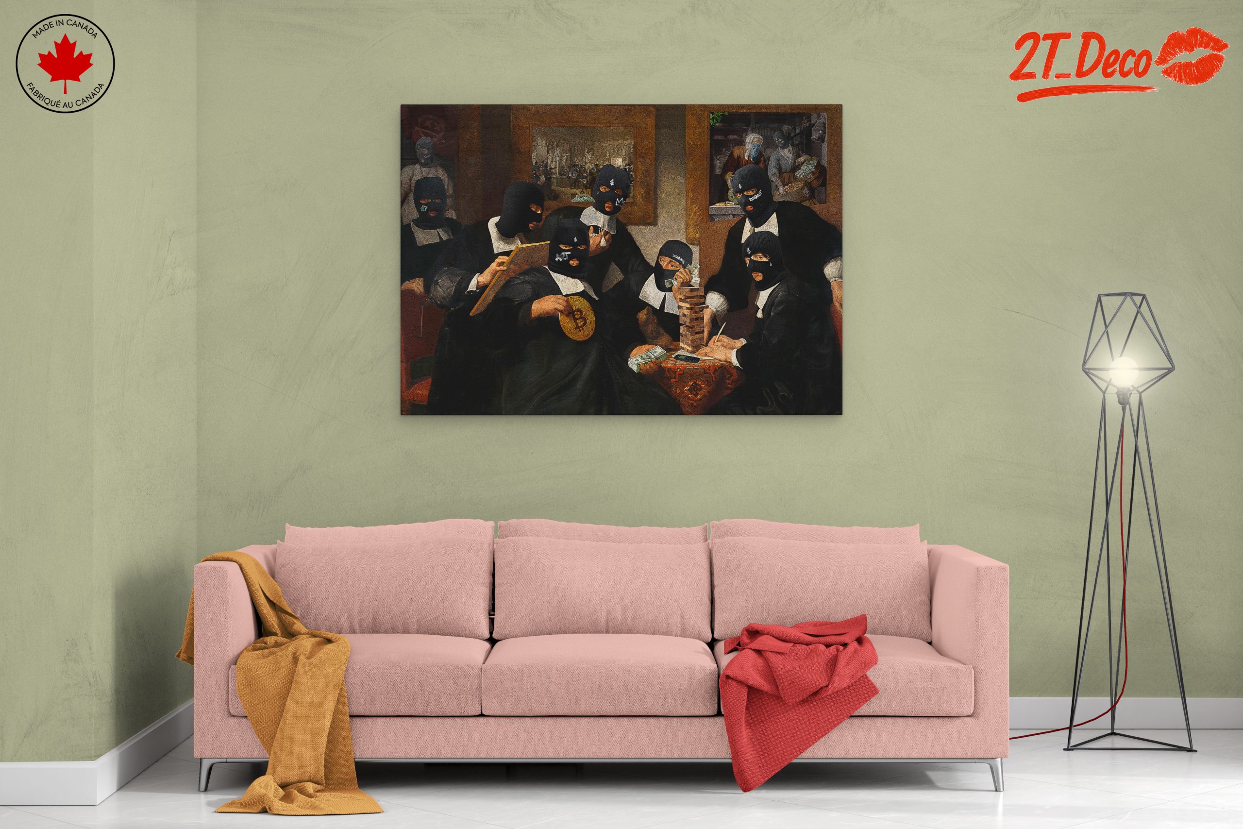 Contemporary Satirical Artwork Featuring Figures - Image 2
