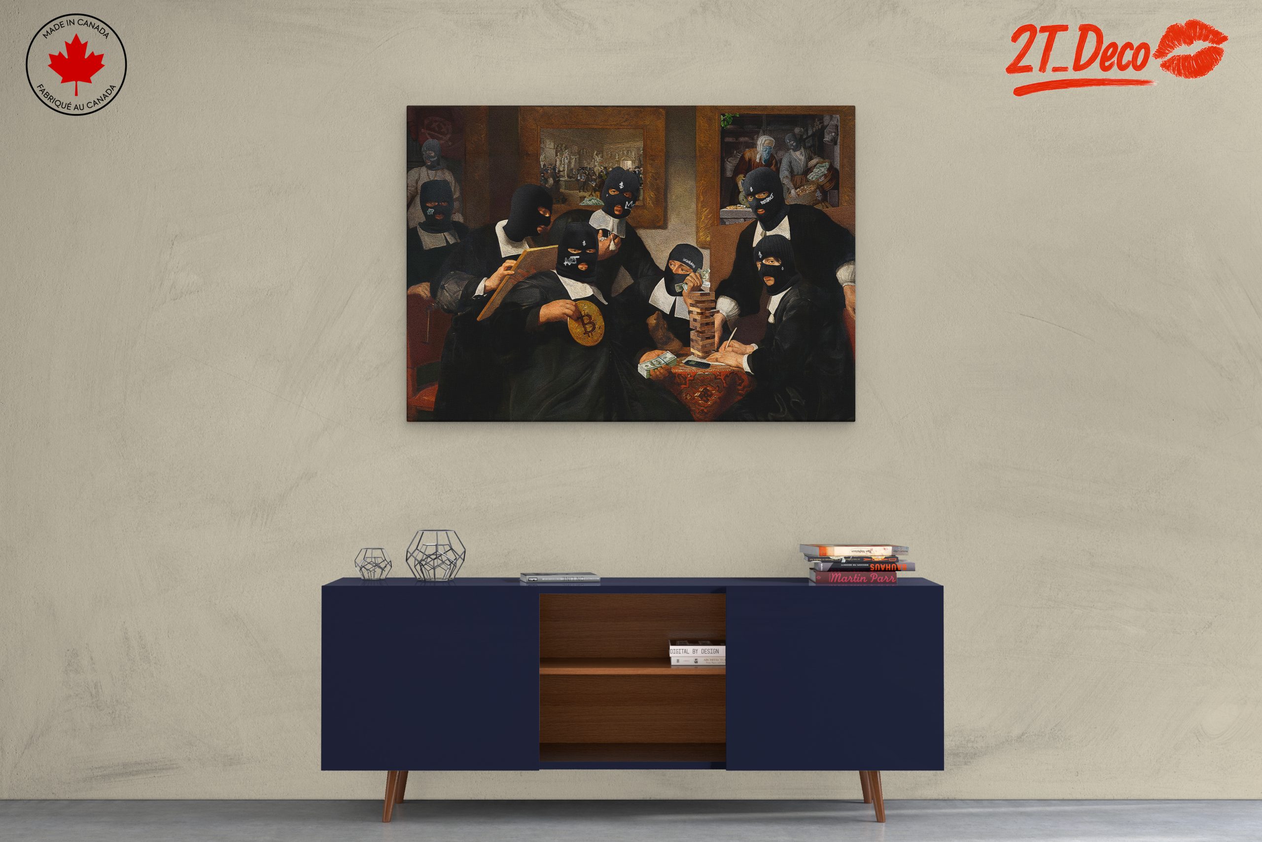 Contemporary Satirical Artwork Featuring Figures - Image 3