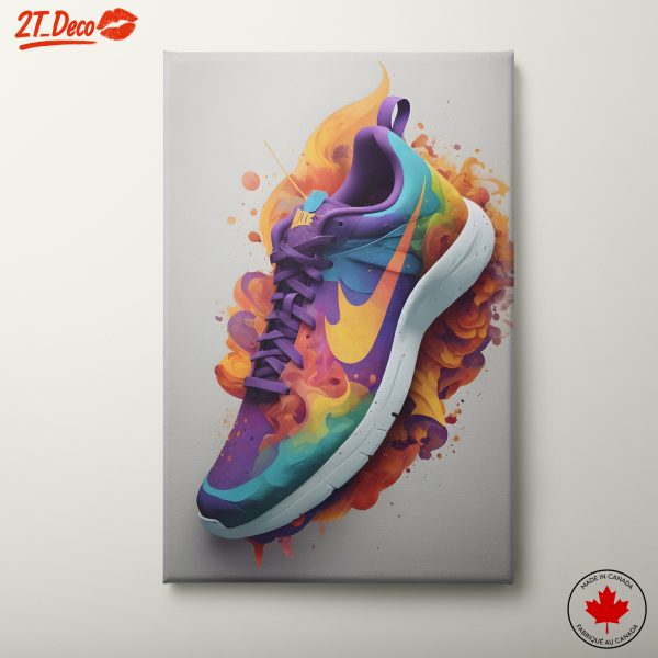 Colorful Nike Sneakers with Artistic Splash