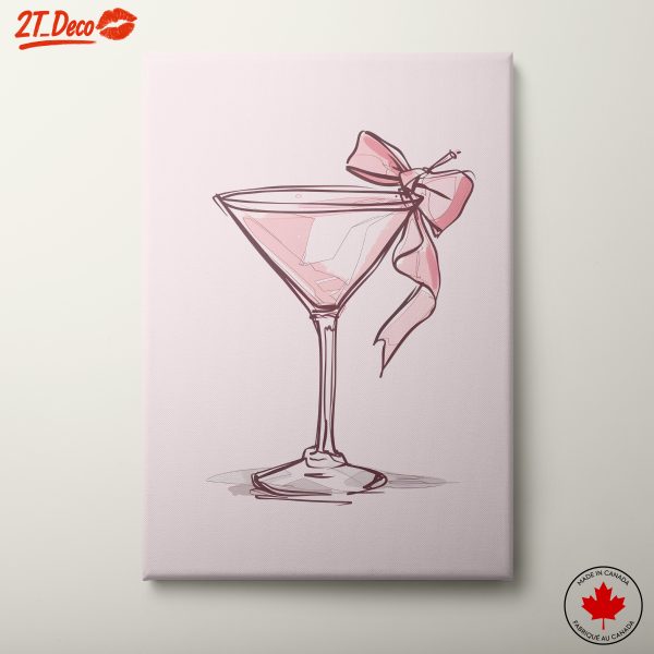 Stylish Cocktail With Ribbon Art