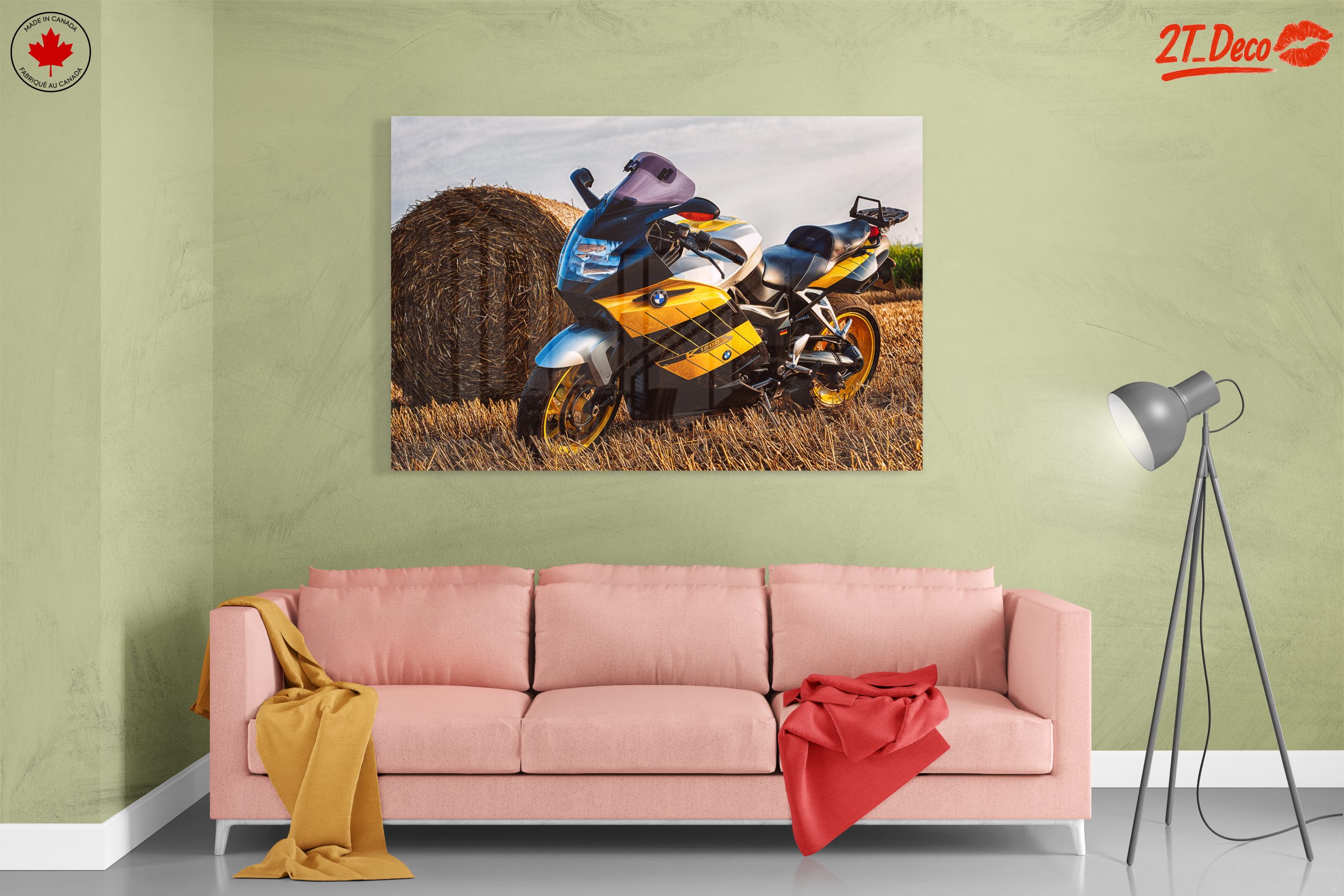 Classic BMW Motorcycle in Golden and Black - Image 7