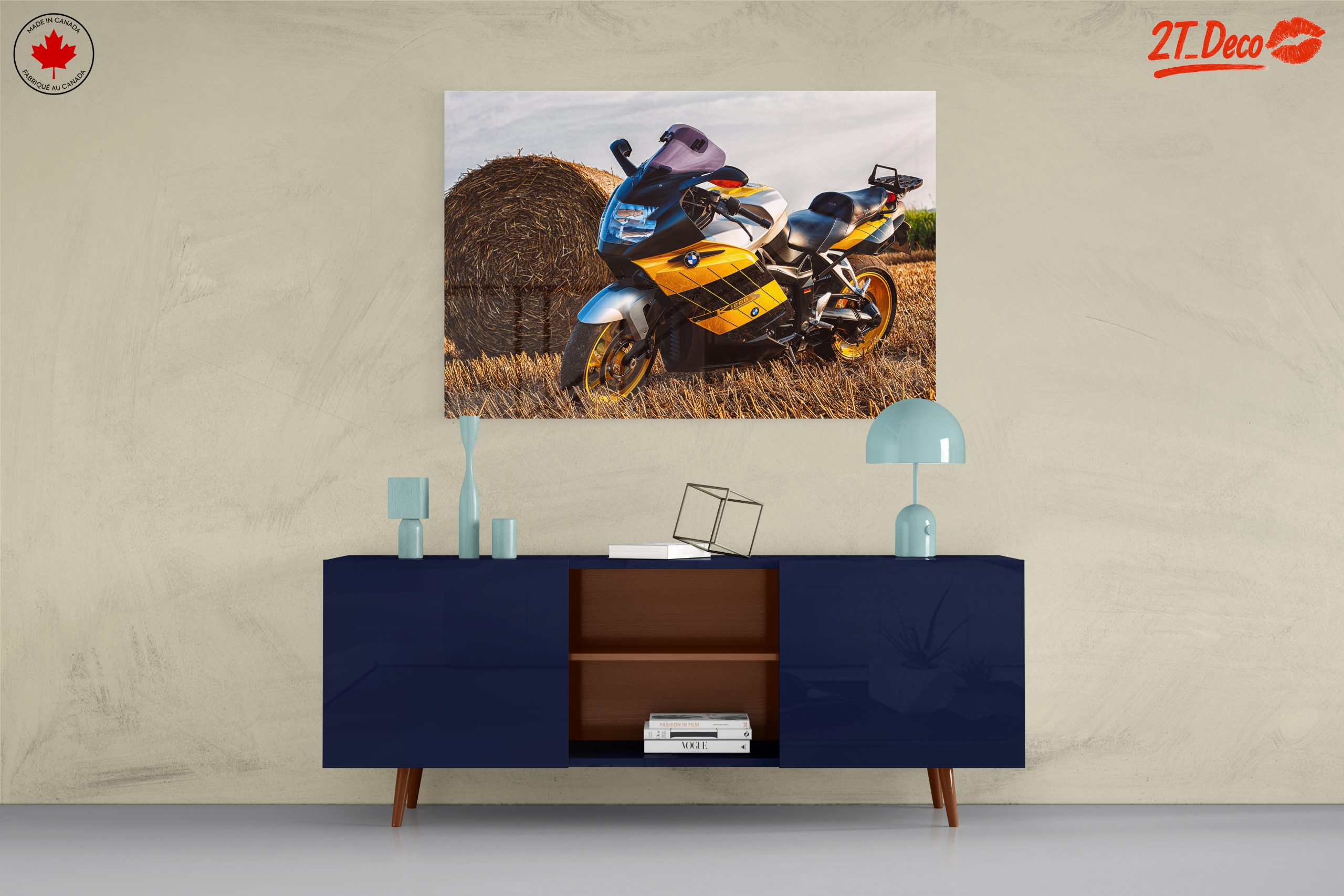 Classic BMW Motorcycle in Golden and Black - Image 8