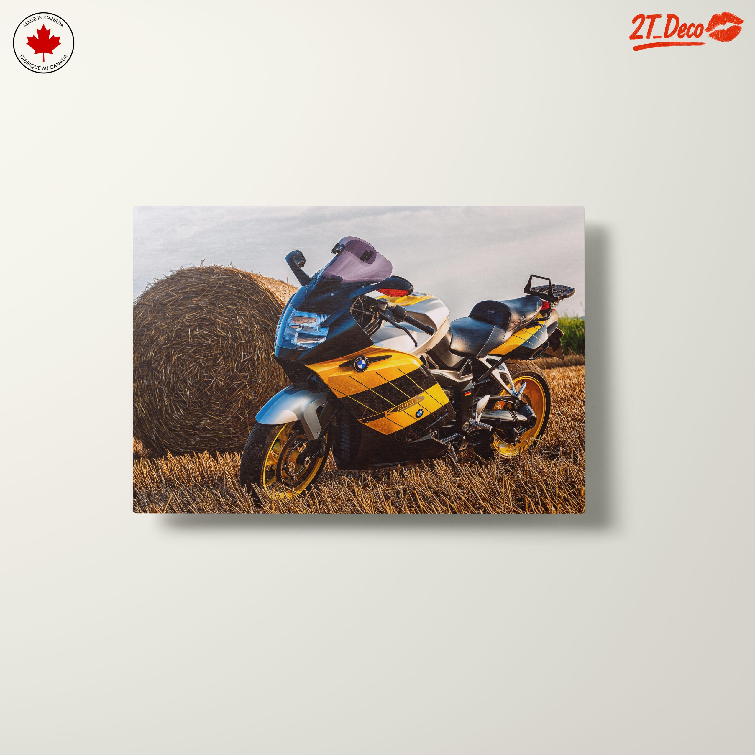 Classic BMW Motorcycle in Golden and Black - Image 10
