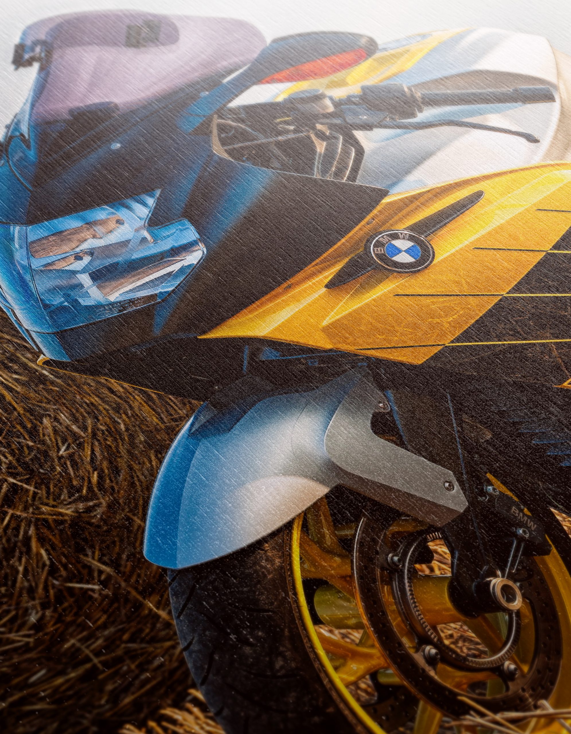 Classic BMW Motorcycle in Golden and Black - Image 12