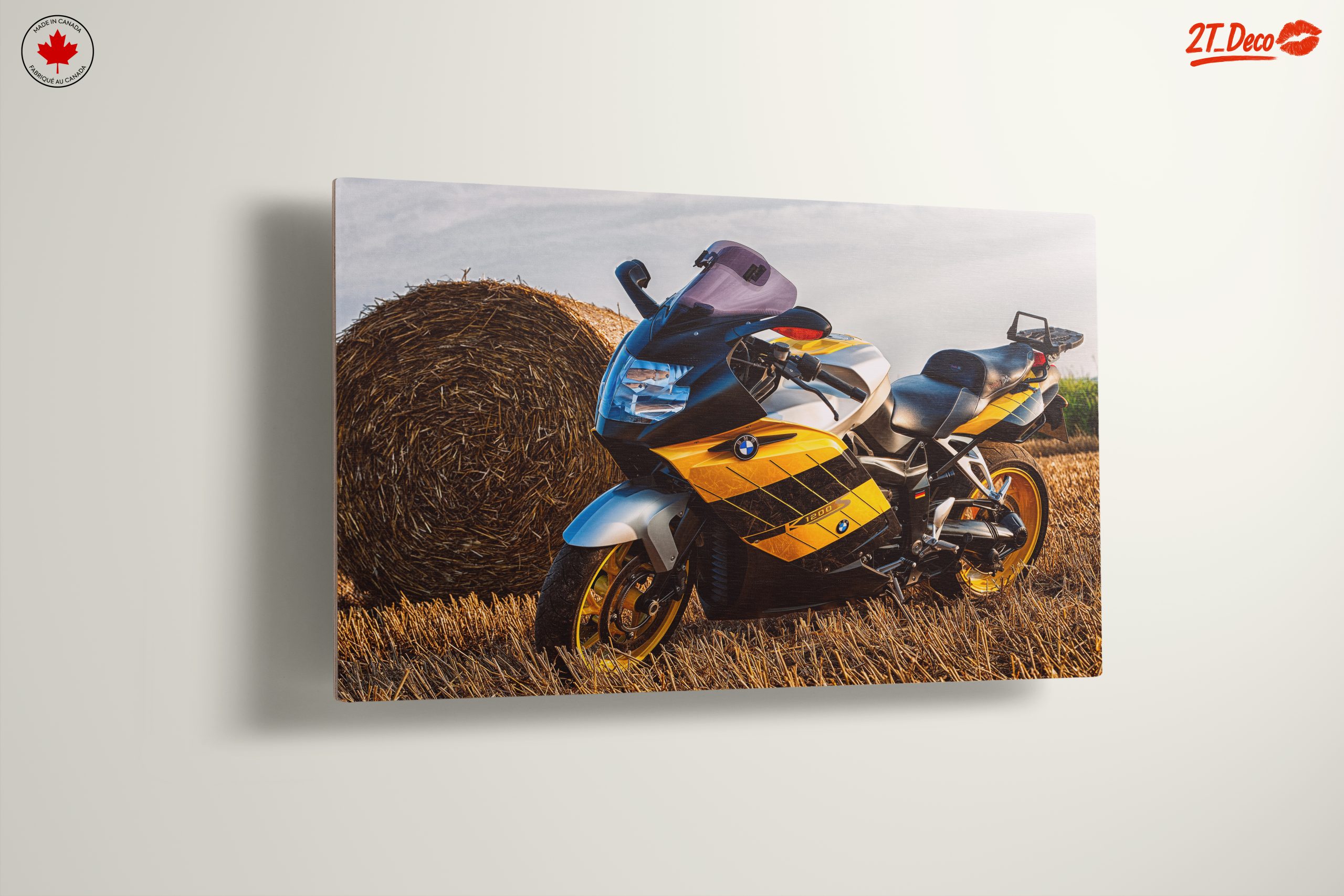 Classic BMW Motorcycle in Golden and Black - Image 13