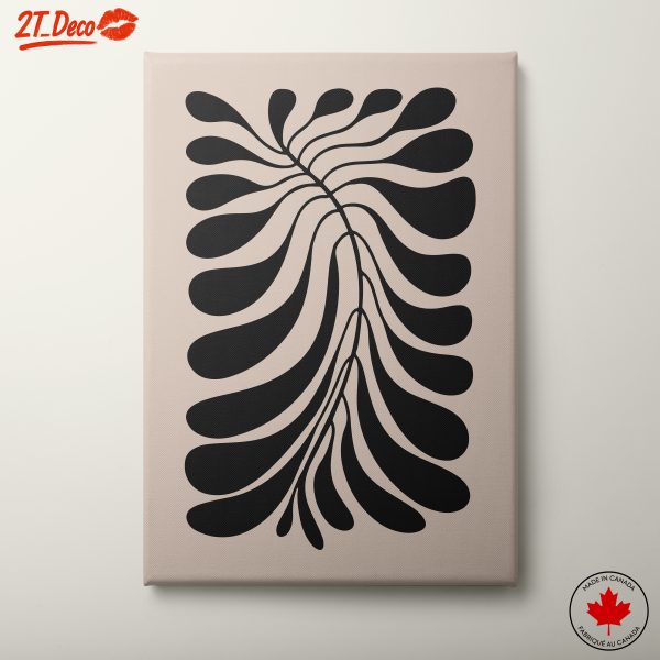 Stylized Black Botanical Design for Modern Spaces
