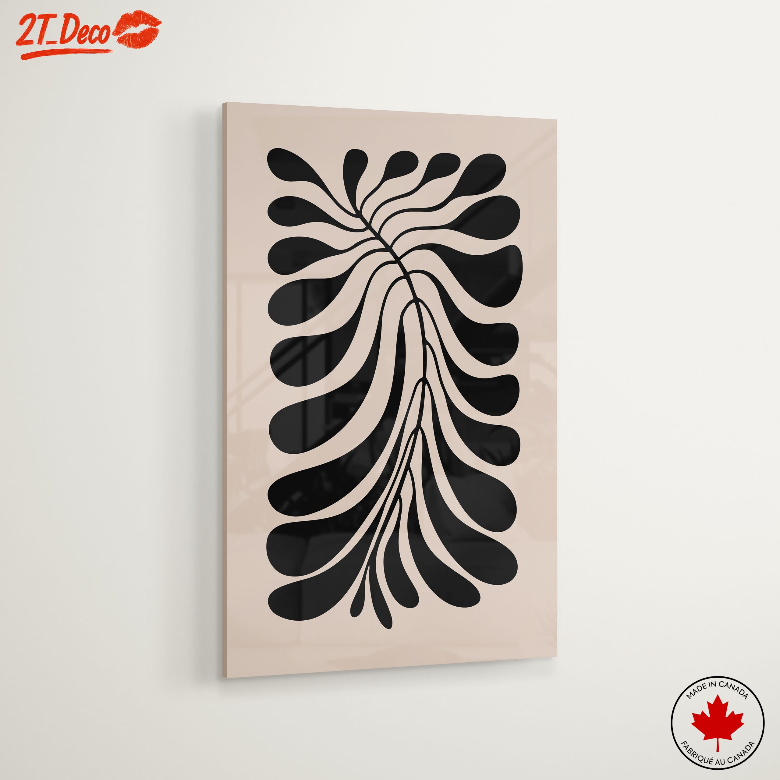 Stylized Black Botanical Design for Modern Spaces - Image 6