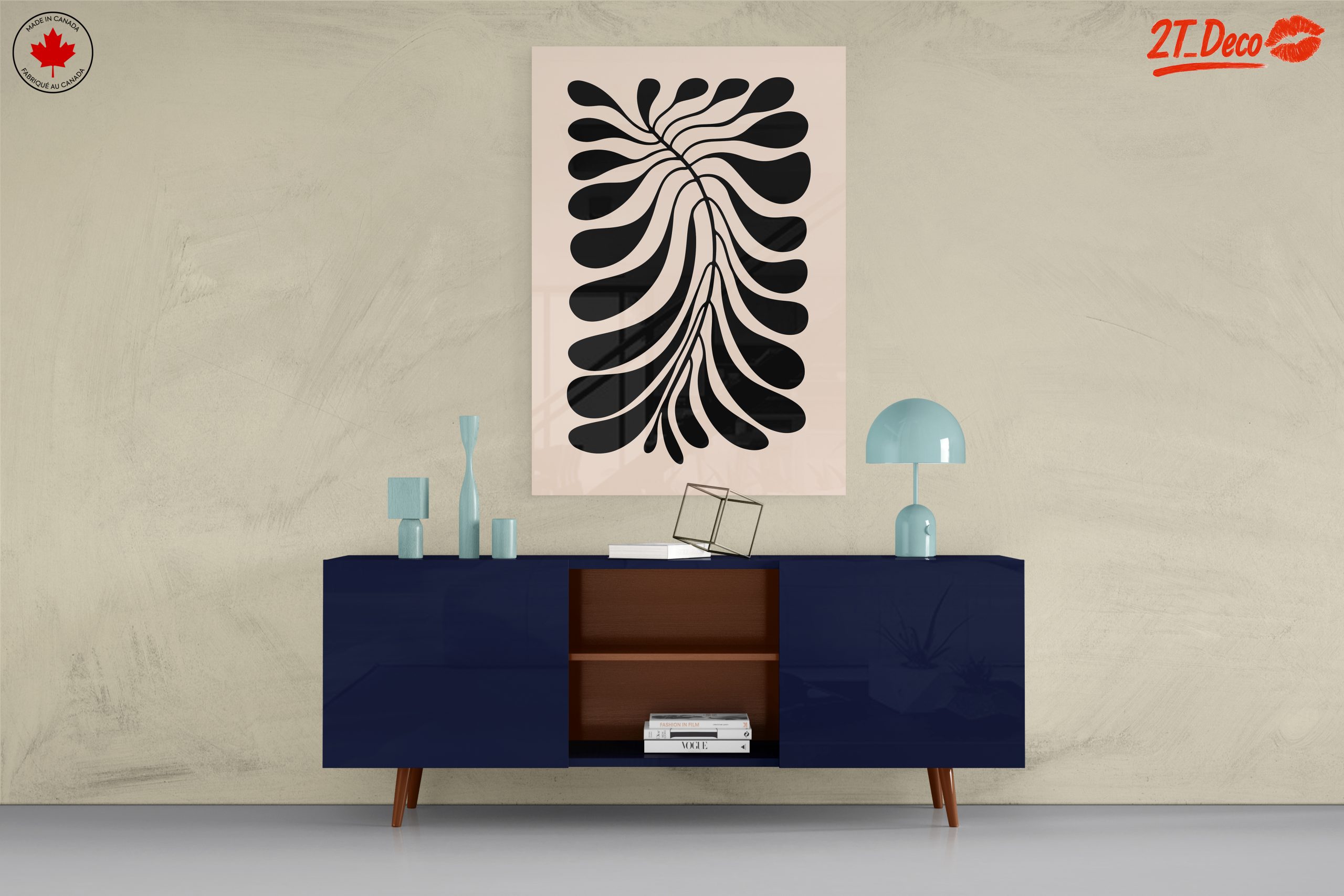 Stylized Black Botanical Design for Modern Spaces - Image 8