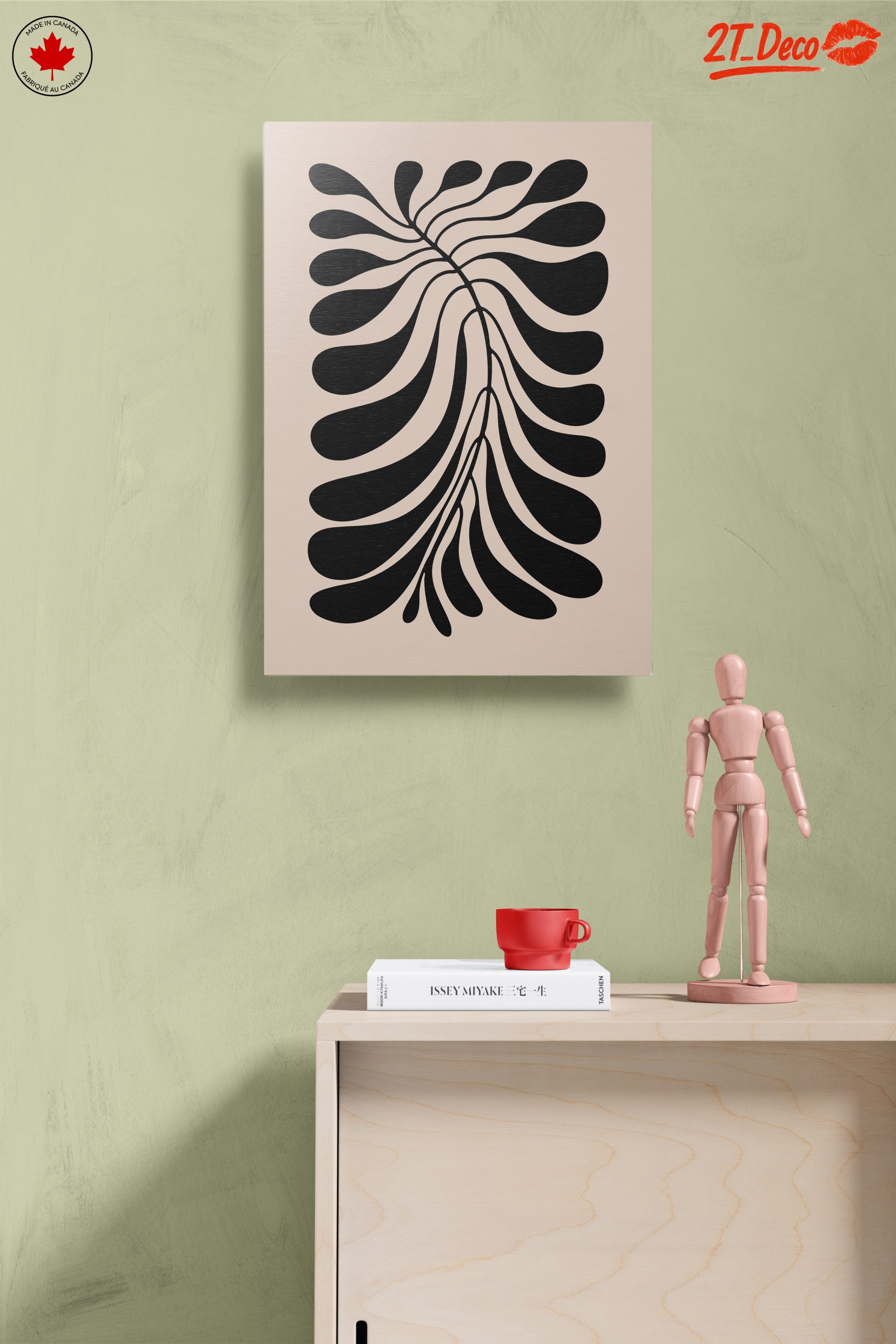 Stylized Black Botanical Design for Modern Spaces - Image 14
