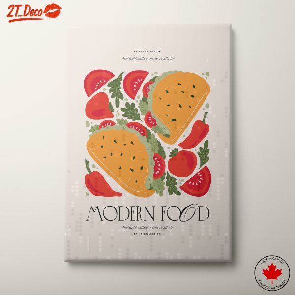 Modern Food Art with Abstract Style